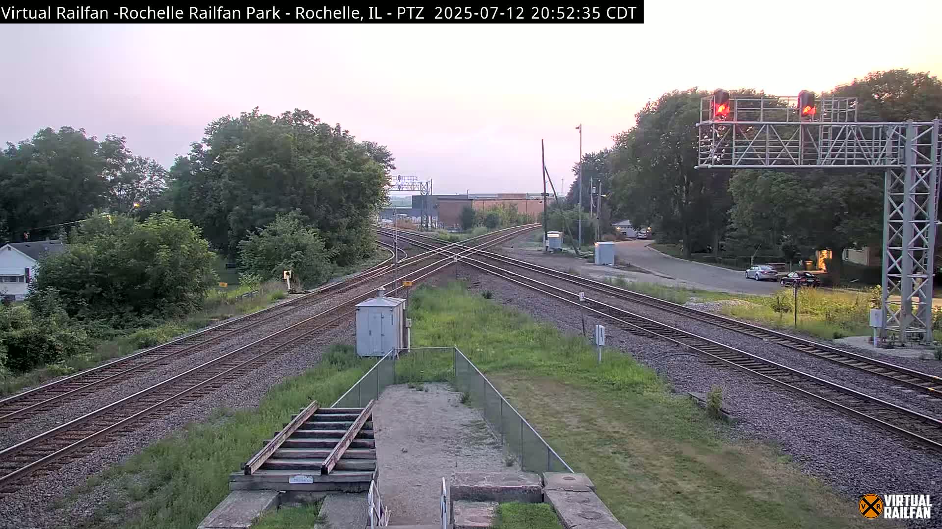 Rochelle Railfan Park Railroad Junction Live Cam - Rochelle, Ogle, Illinois, USA 