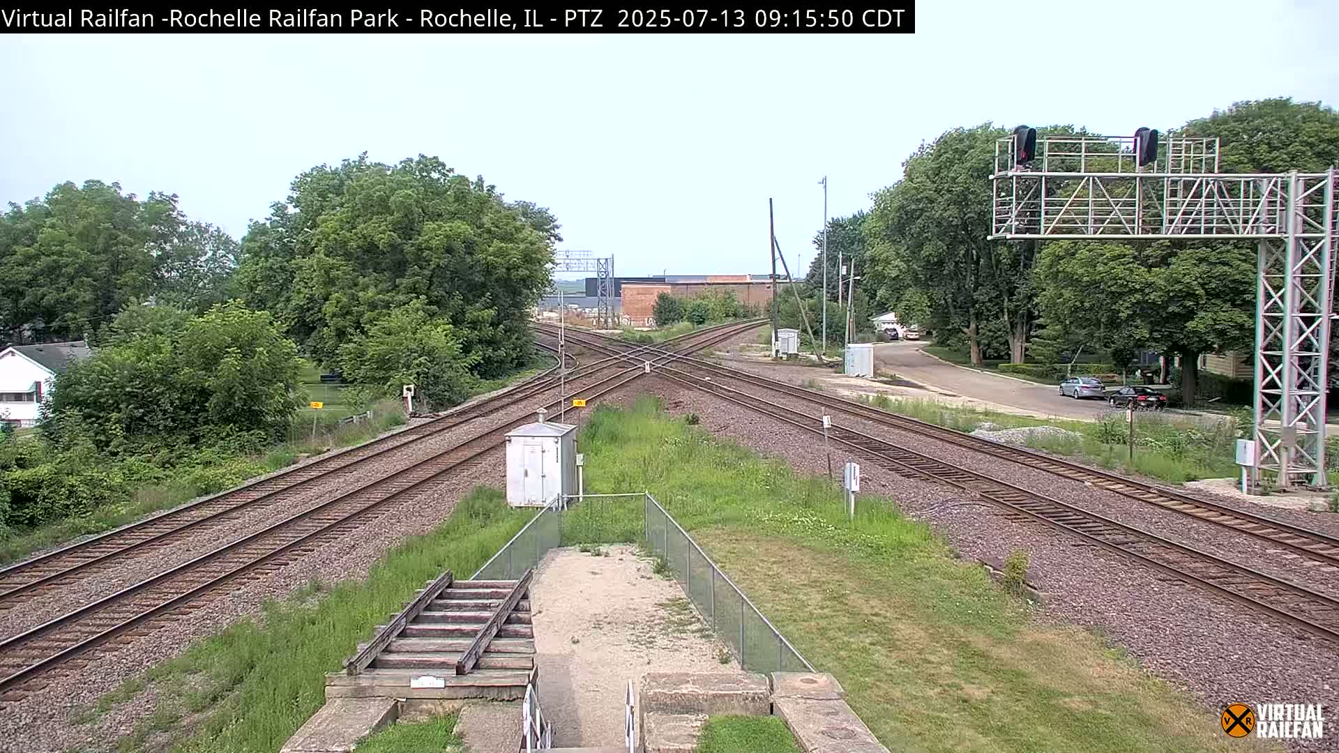 Rochelle Railfan Park Railroad Junction Live Cam - Rochelle, Ogle, Illinois, USA 