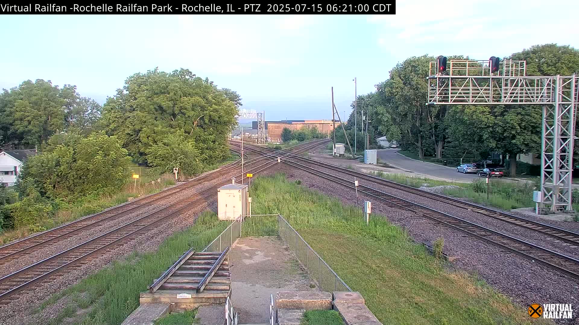 Rochelle Railfan Park Railroad Junction Live Cam - Rochelle, Ogle, Illinois, USA 