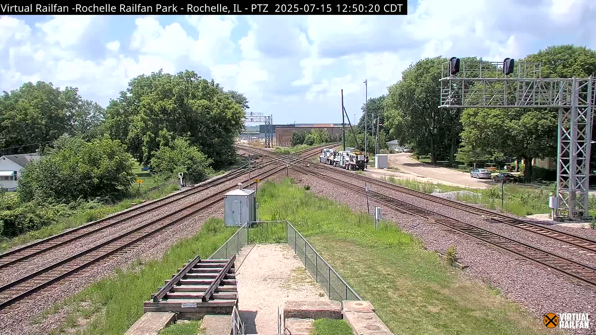 Rochelle Railfan Park Railroad Junction Live Cam - Rochelle, Ogle, Illinois, USA 