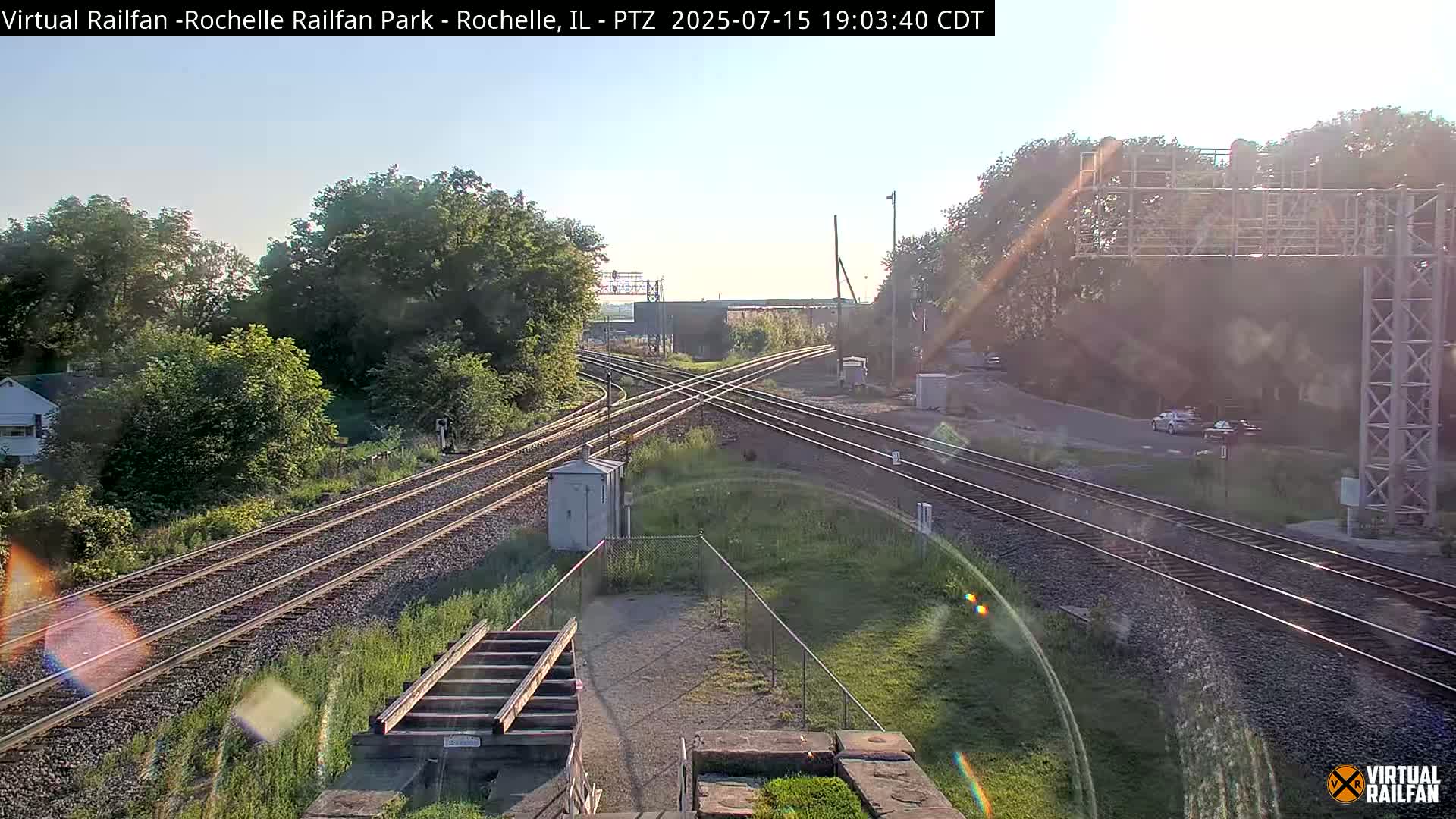 Rochelle Railfan Park Railroad Junction Live Cam - Rochelle, Ogle, Illinois, USA 