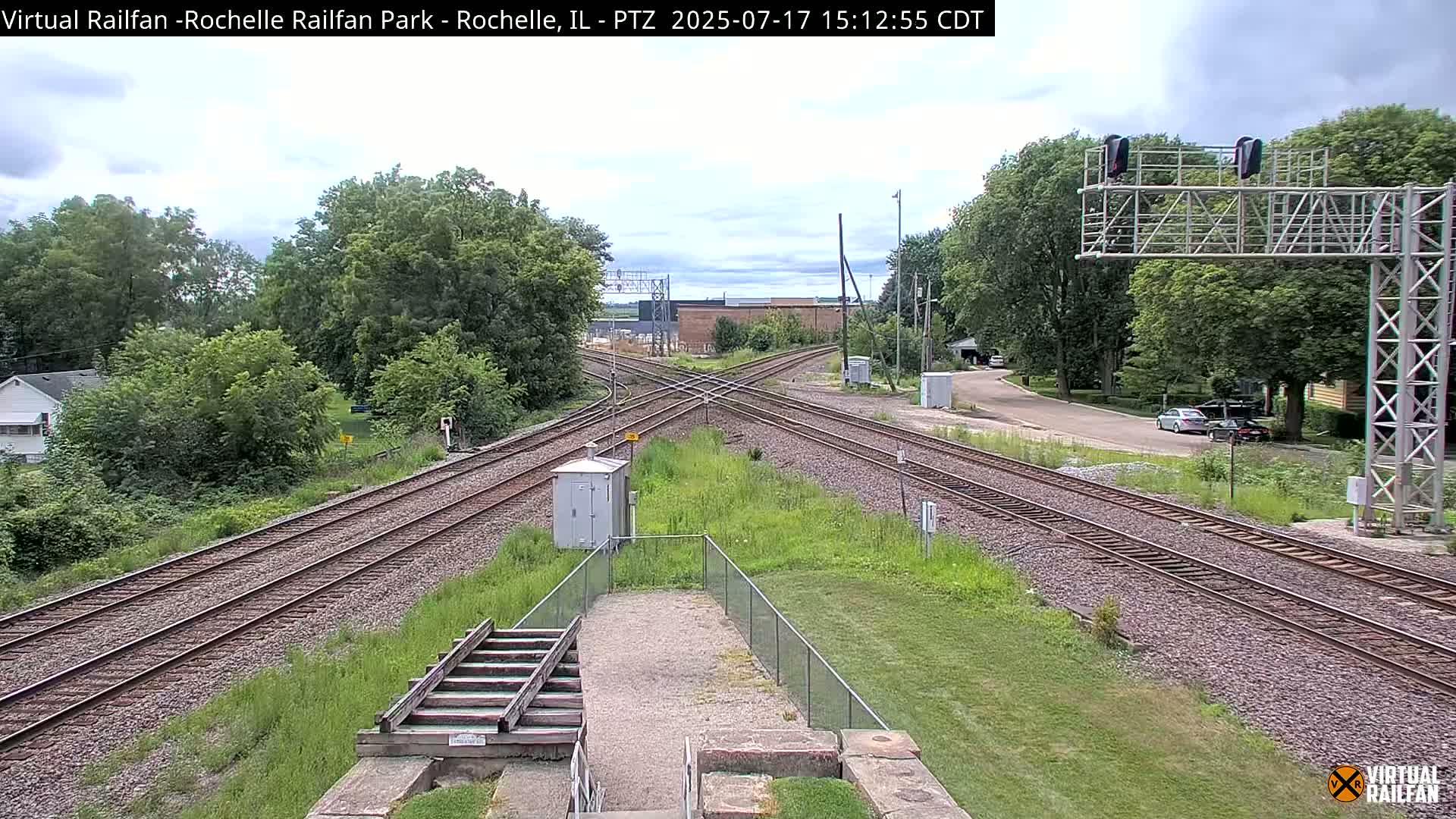 Rochelle Railfan Park Railroad Junction Live Cam - Rochelle, Ogle, Illinois, USA 