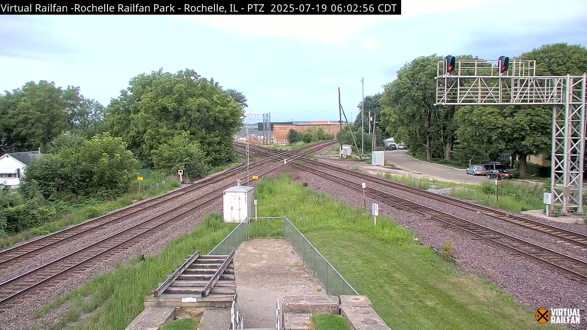 Rochelle Railfan Park Railroad Junction Live Cam - Rochelle, Ogle, Illinois, USA 