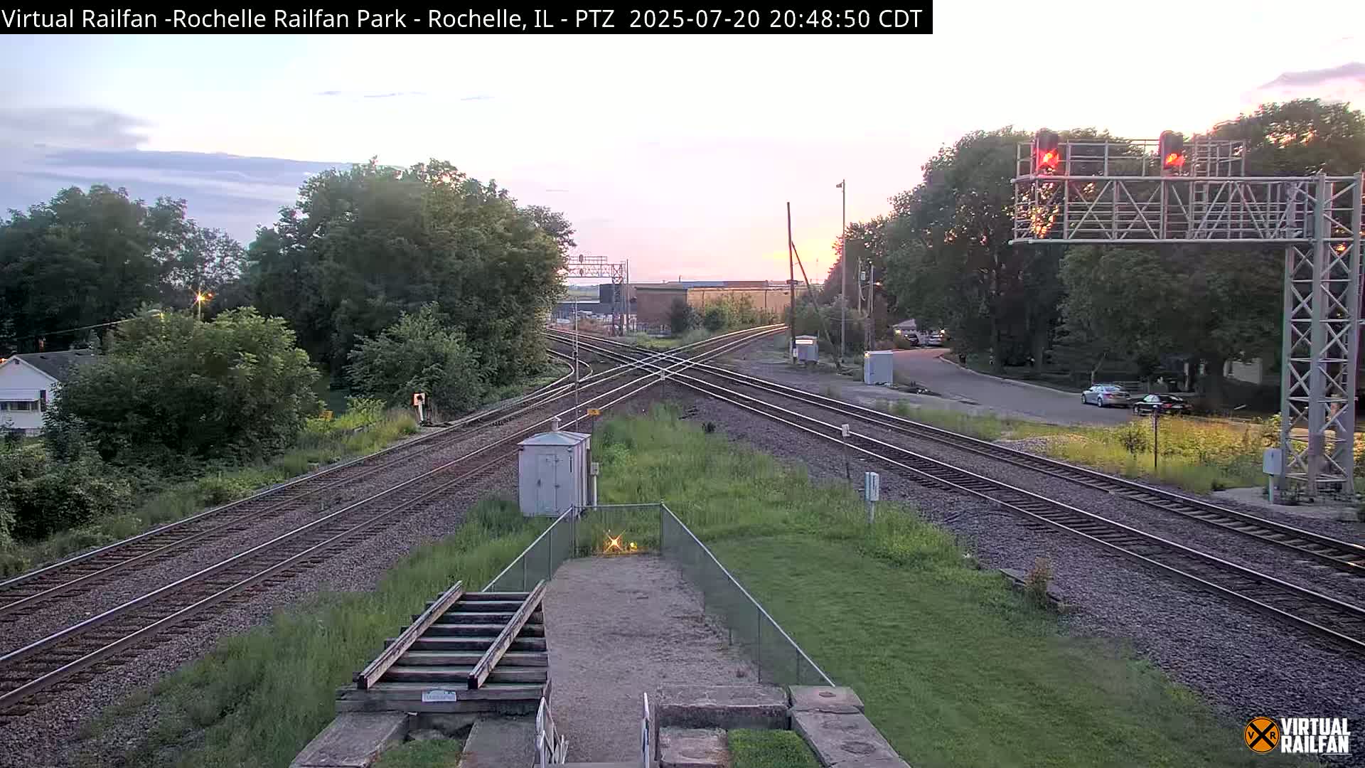 Rochelle Railfan Park Railroad Junction Live Cam - Rochelle, Ogle, Illinois, USA 