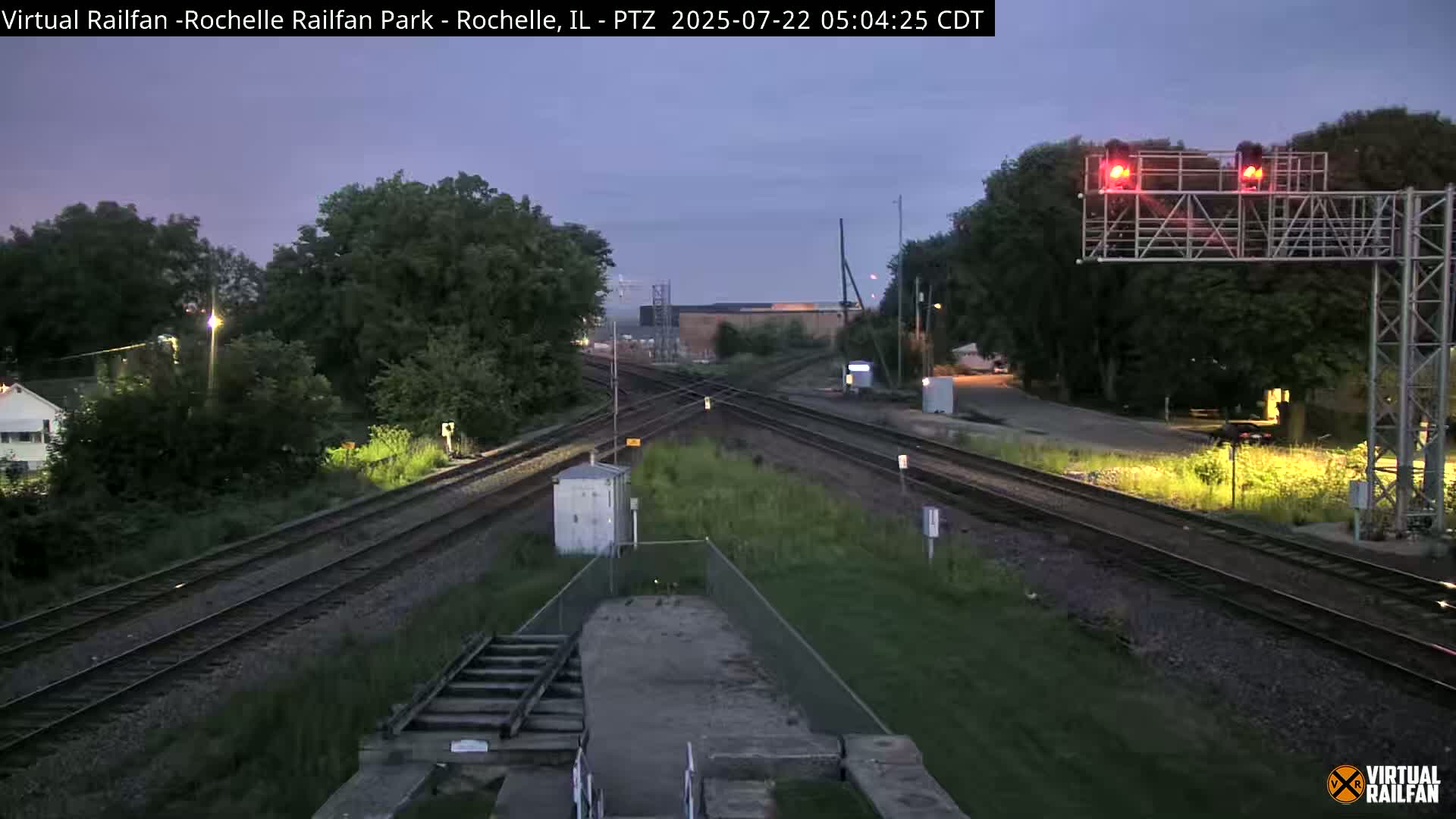 Rochelle Railfan Park Railroad Junction Live Cam - Rochelle, Ogle, Illinois, USA 