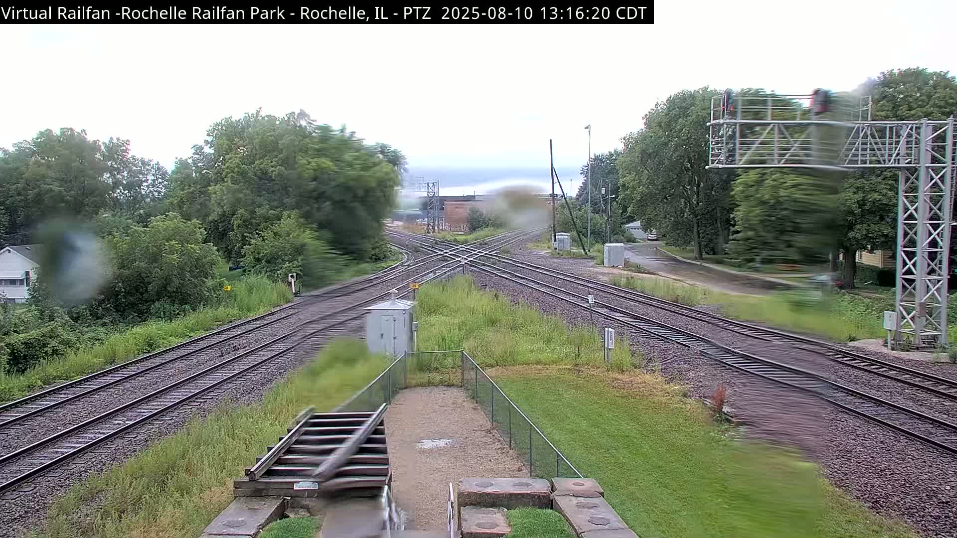 Rochelle Railfan Park Railroad Junction Live Cam - Rochelle, Ogle, Illinois, USA 
