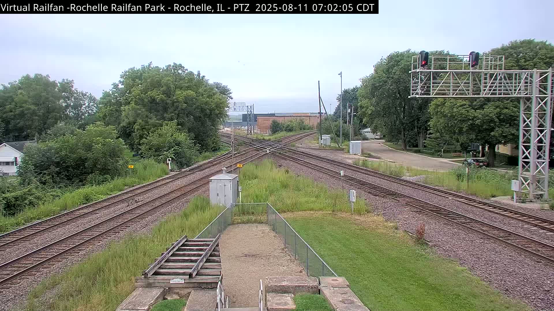 Rochelle Railfan Park Railroad Junction Live Cam - Rochelle, Ogle, Illinois, USA 