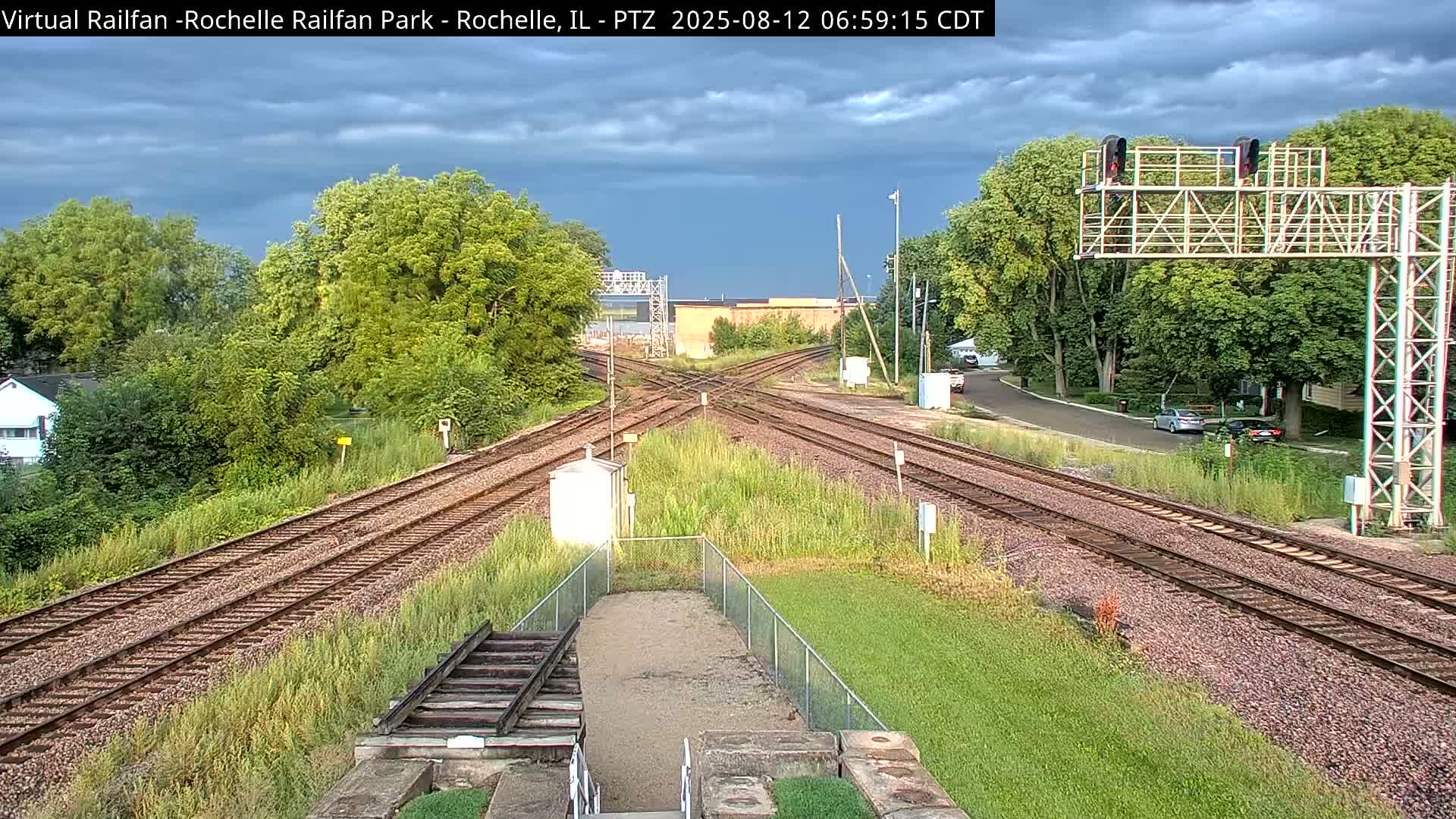 Rochelle Railfan Park Railroad Junction Live Cam - Rochelle, Ogle, Illinois, USA 