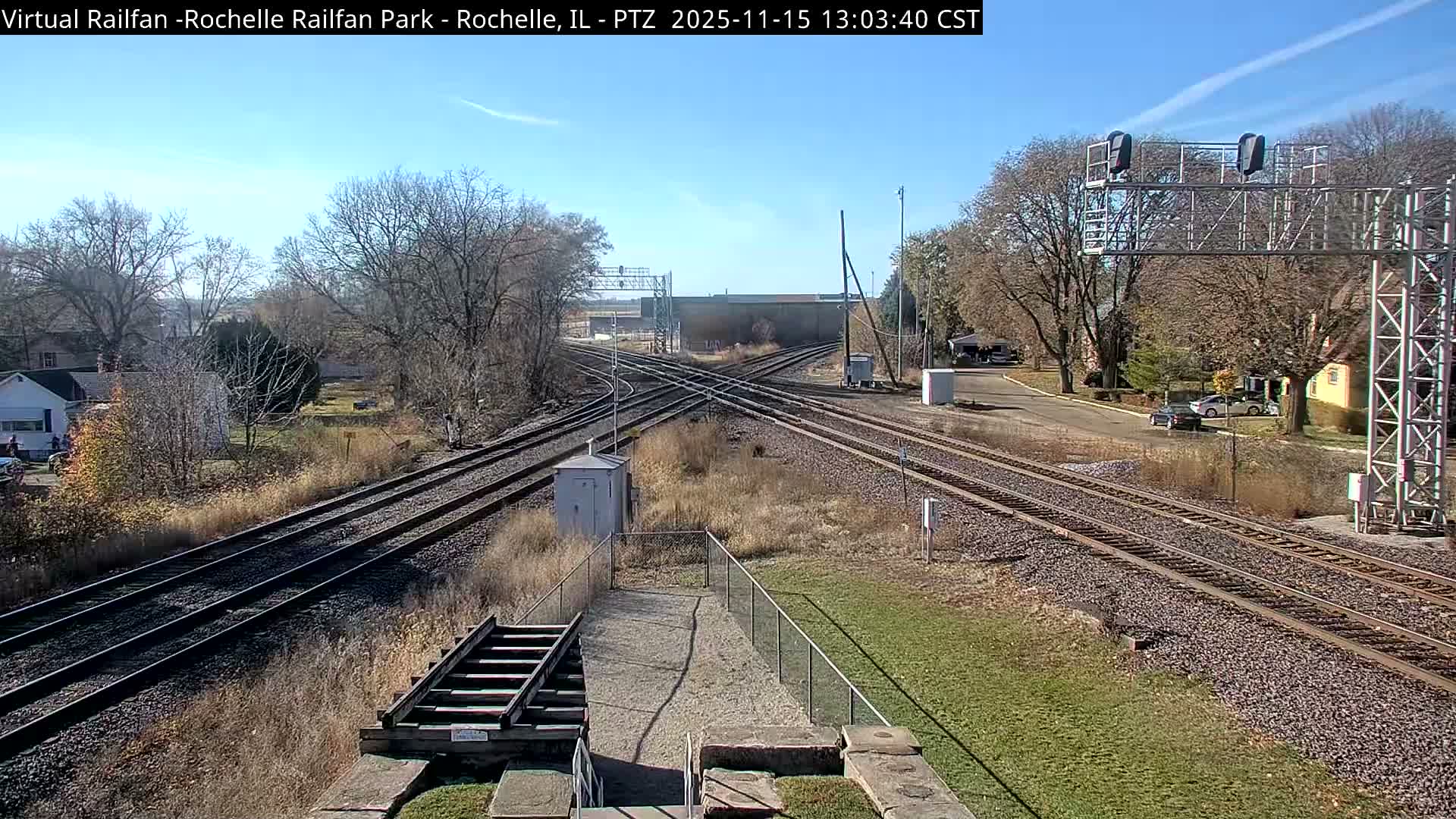 Rochelle Railfan Park Railroad Junction Live Cam - Rochelle, Ogle, Illinois, USA 