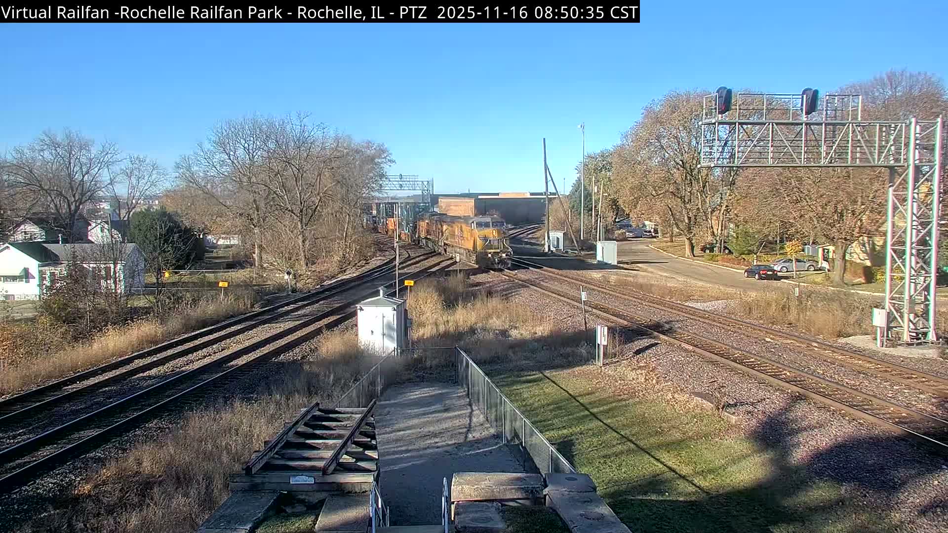 Rochelle Railfan Park Railroad Junction Live Cam - Rochelle, Ogle, Illinois, USA 