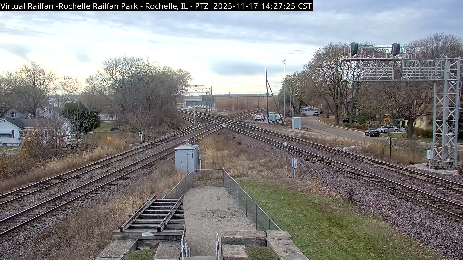 Rochelle Railfan Park Railroad Junction Live Cam - Rochelle, Ogle, Illinois, USA 