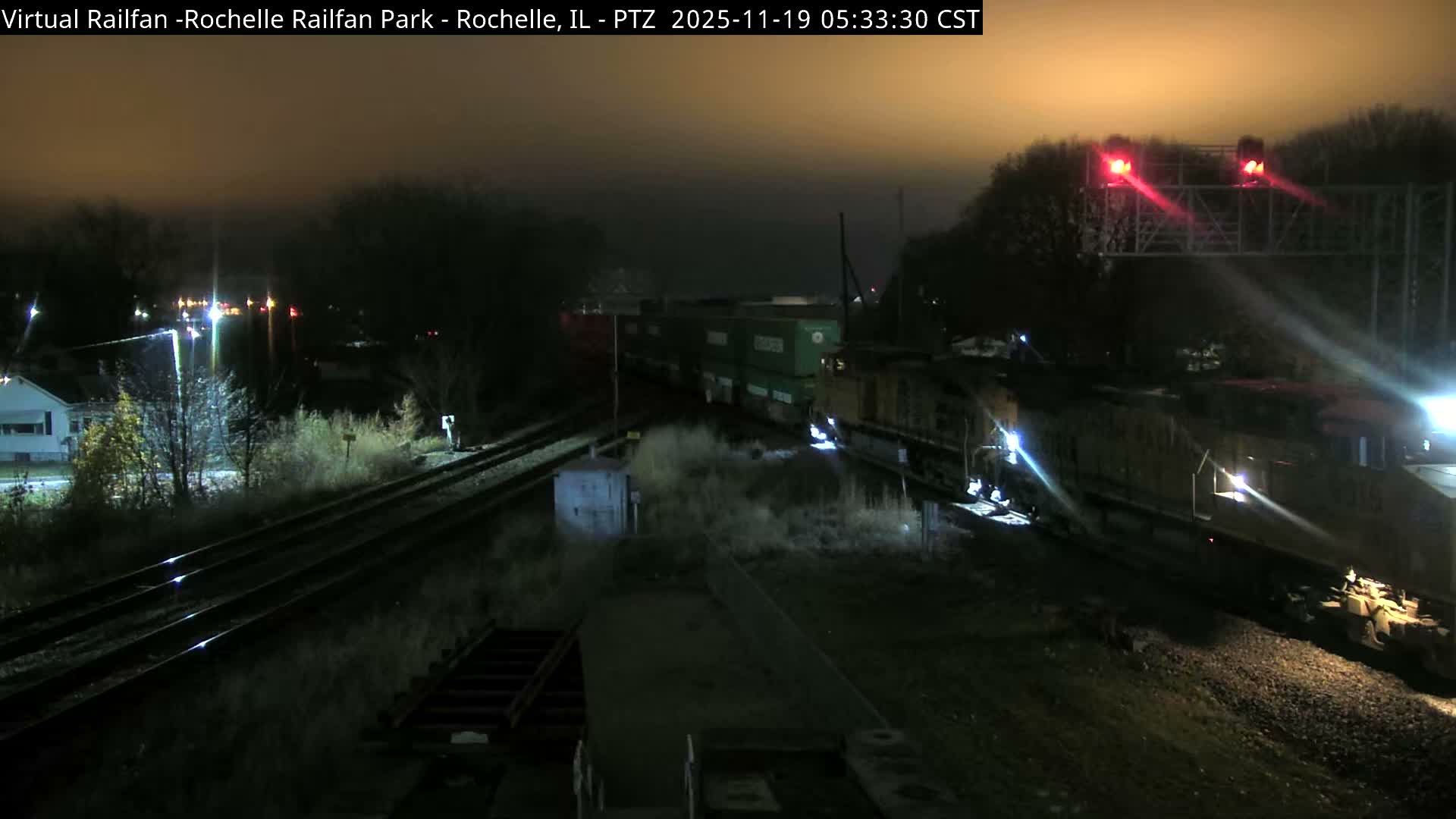 Rochelle Railfan Park Railroad Junction Live Cam - Rochelle, Ogle, Illinois, USA 