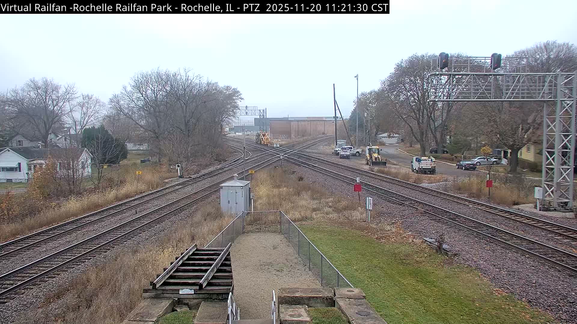 Rochelle Railfan Park Railroad Junction Live Cam - Rochelle, Ogle, Illinois, USA 