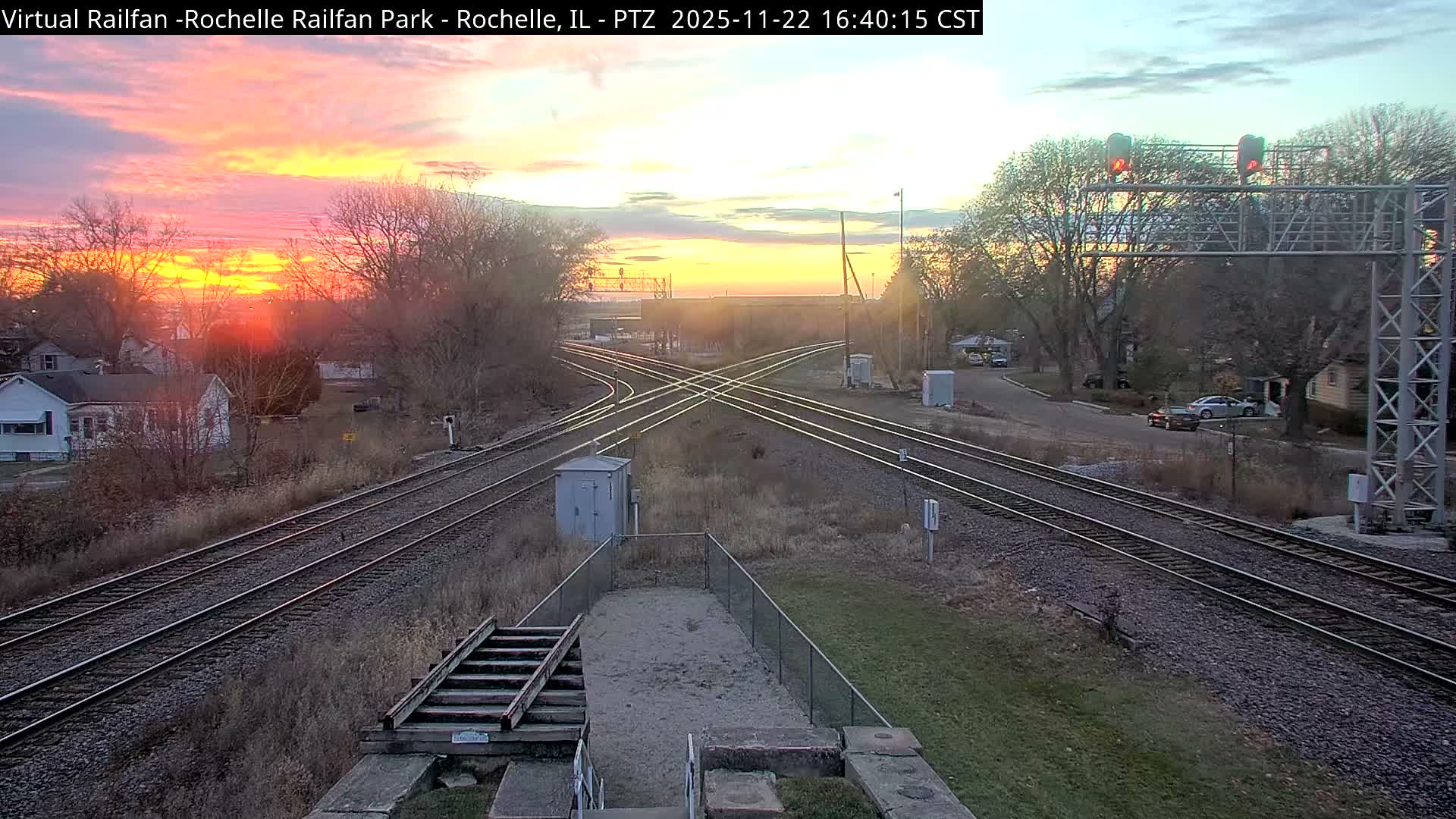 Rochelle Railfan Park Railroad Junction Live Cam - Rochelle, Ogle, Illinois, USA 