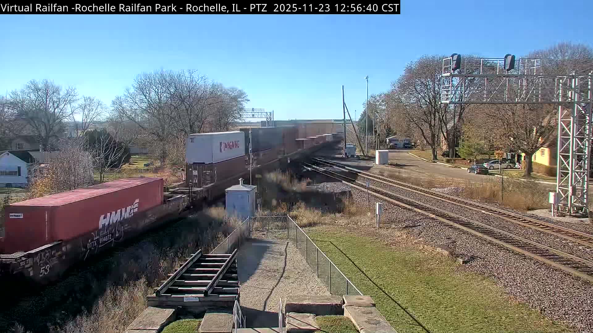Rochelle Railfan Park Railroad Junction Live Cam - Rochelle, Ogle, Illinois, USA 