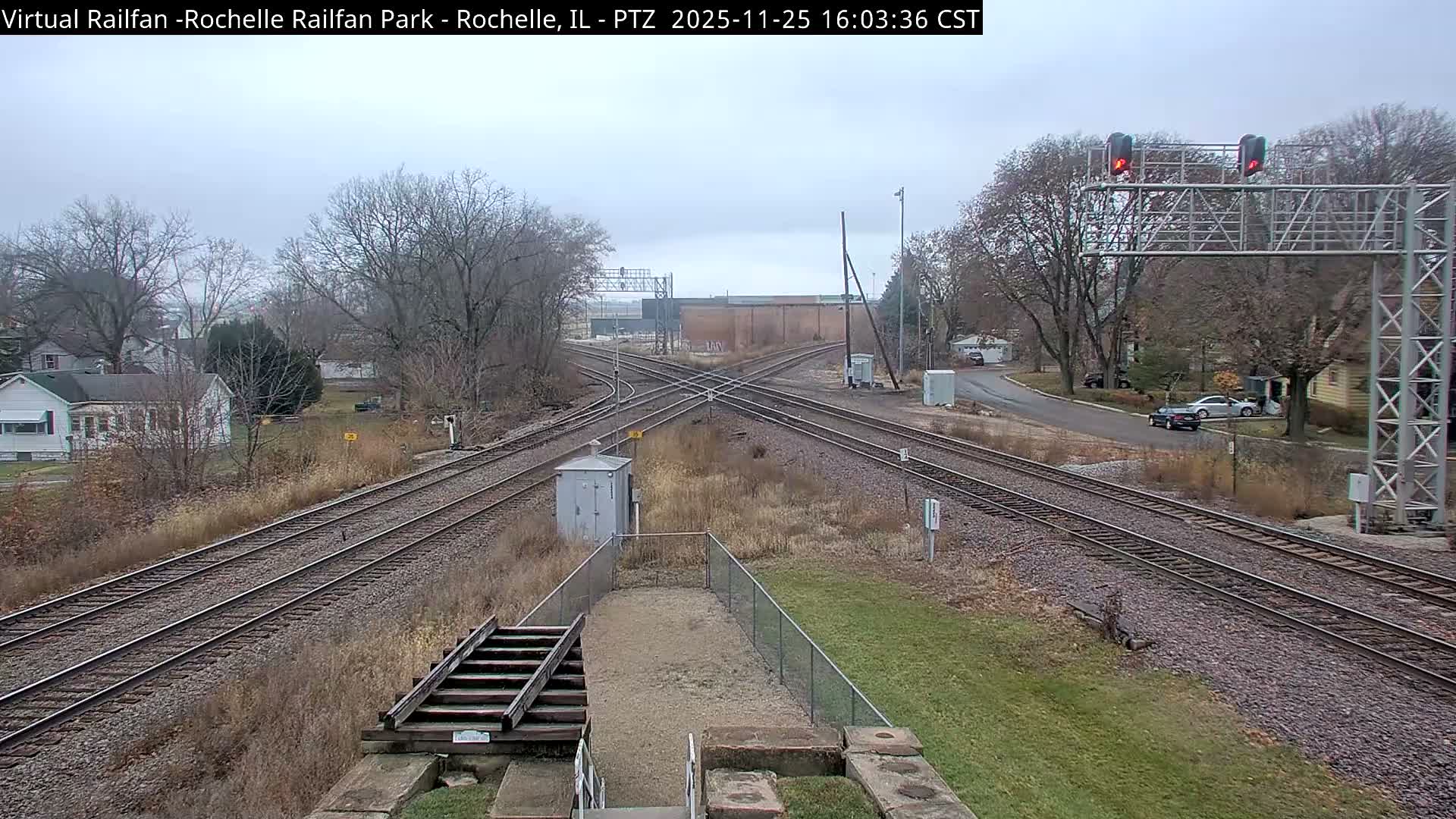 Rochelle Railfan Park Railroad Junction Live Cam - Rochelle, Ogle, Illinois, USA 