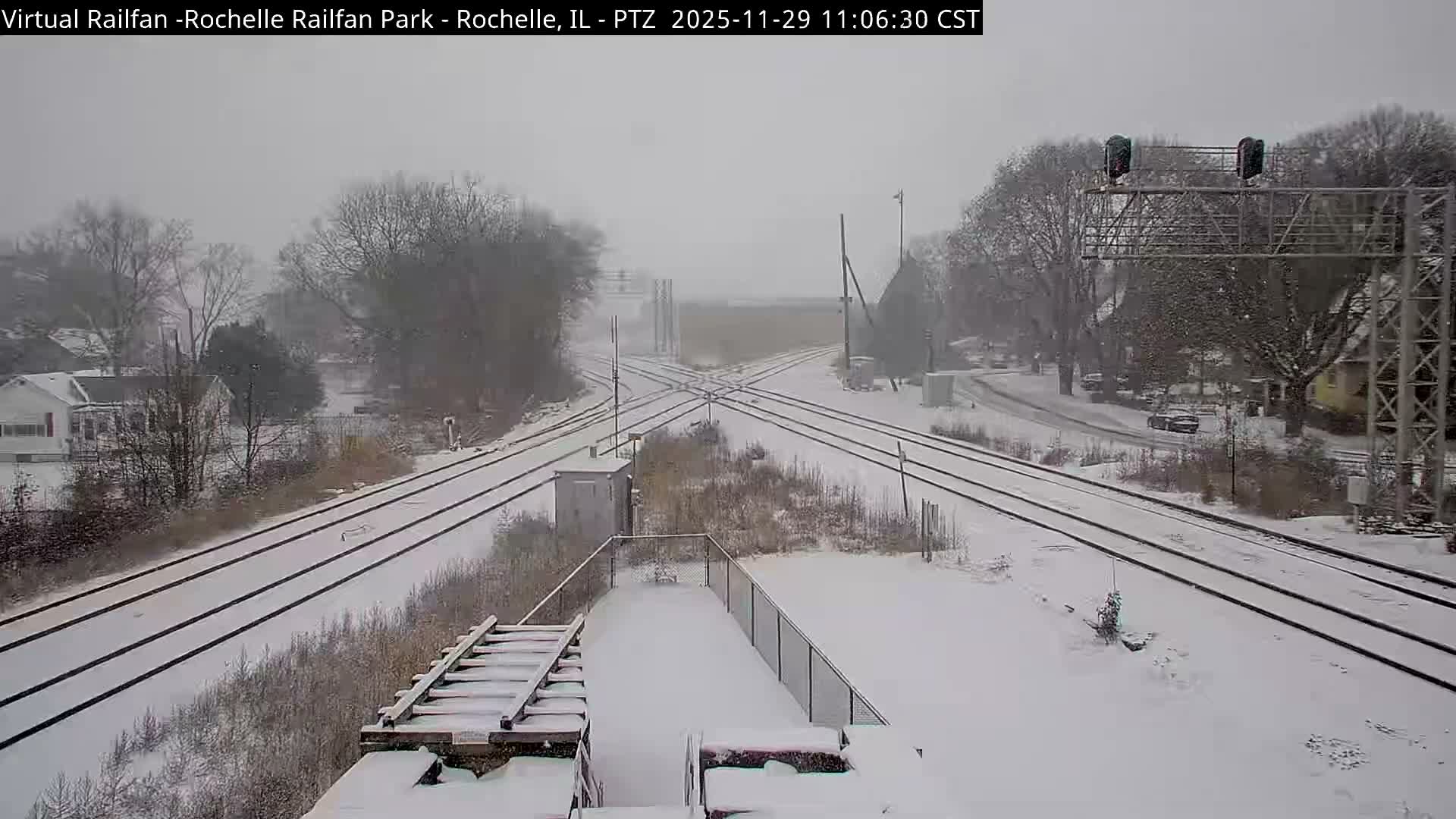Rochelle Railfan Park Railroad Junction Live Cam - Rochelle, Ogle, Illinois, USA 