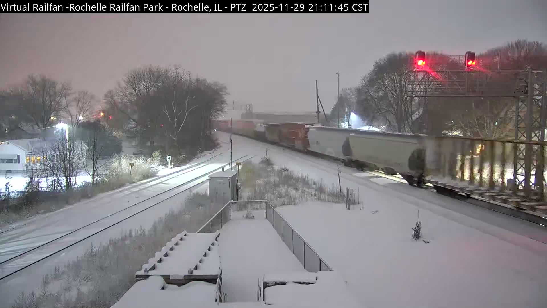 Rochelle Railfan Park Railroad Junction Live Cam - Rochelle, Ogle, Illinois, USA 