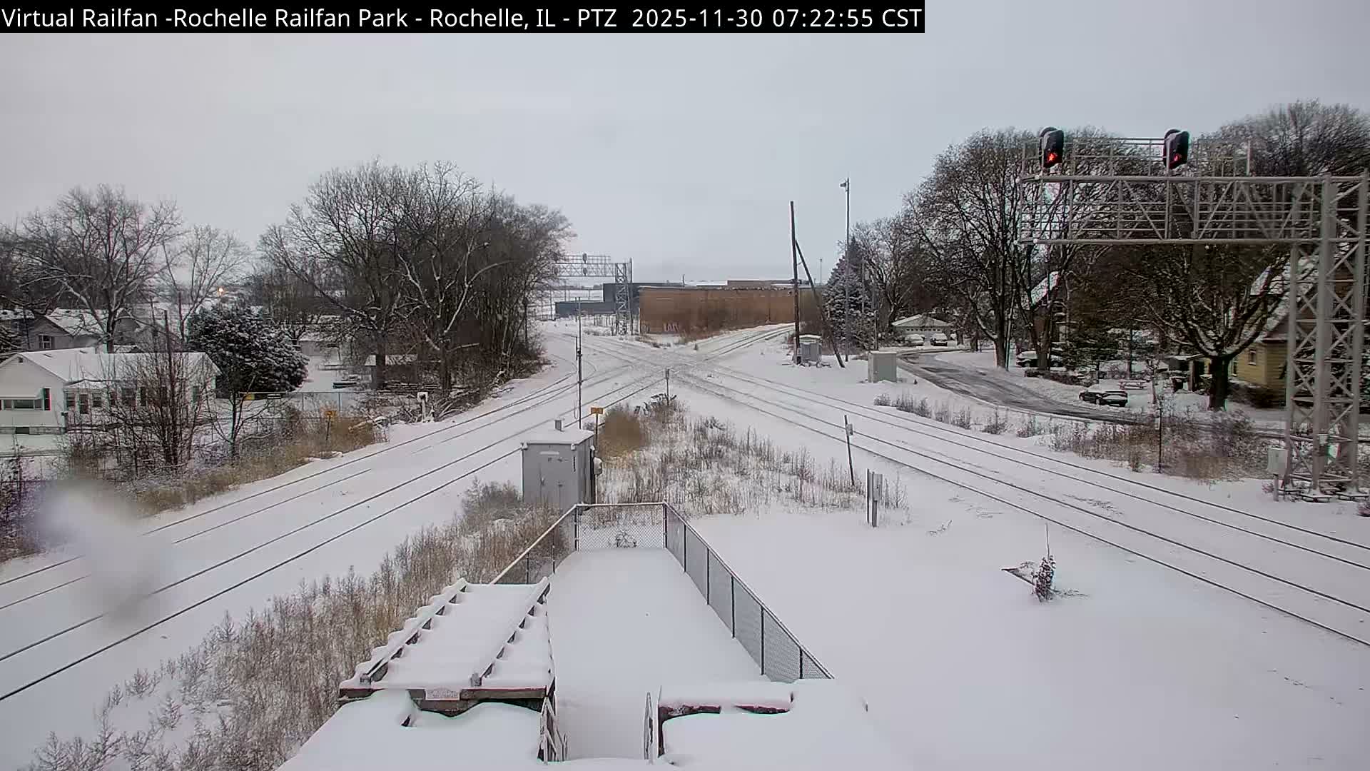 Rochelle Railfan Park Railroad Junction Live Cam - Rochelle, Ogle, Illinois, USA 