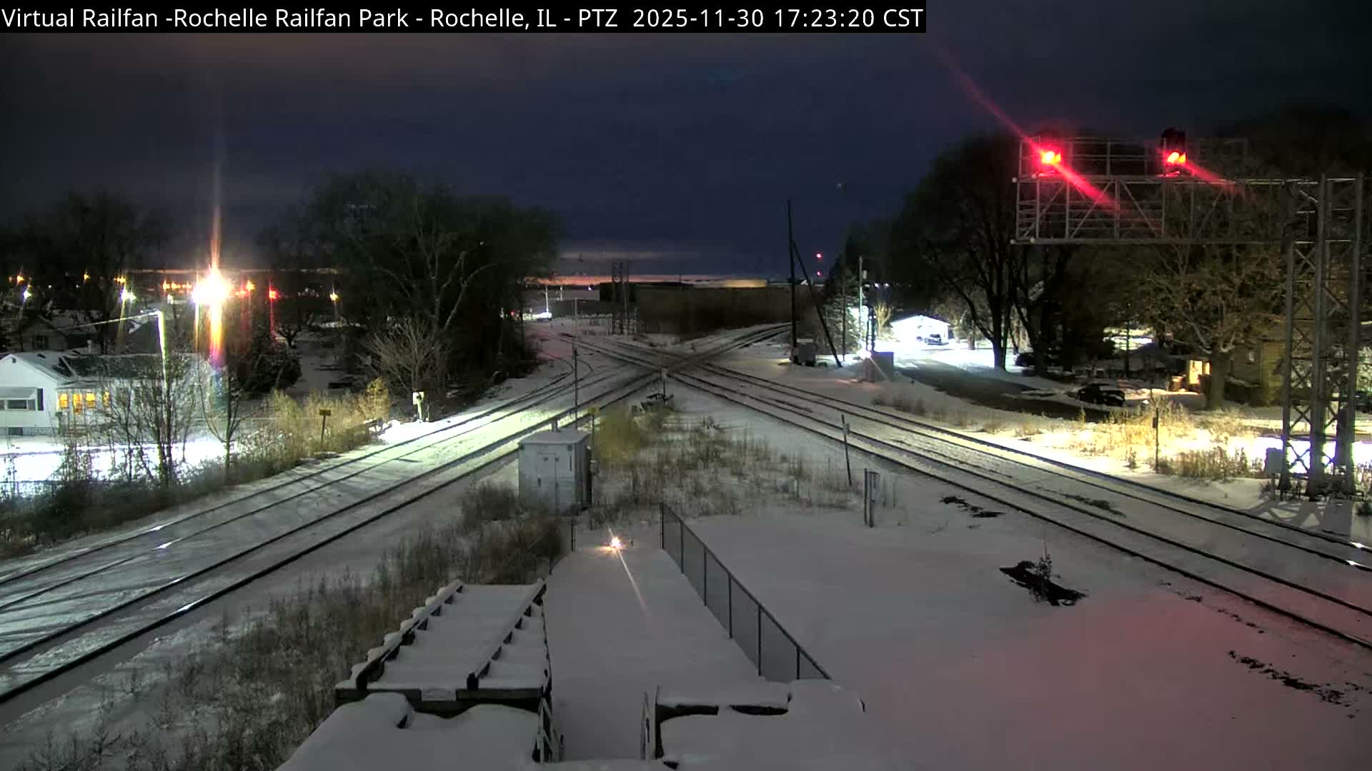 Rochelle Railfan Park Railroad Junction Live Cam - Rochelle, Ogle, Illinois, USA 