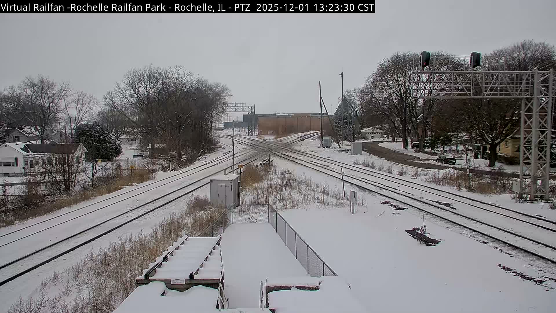 Rochelle Railfan Park Railroad Junction Live Cam - Rochelle, Ogle, Illinois, USA 