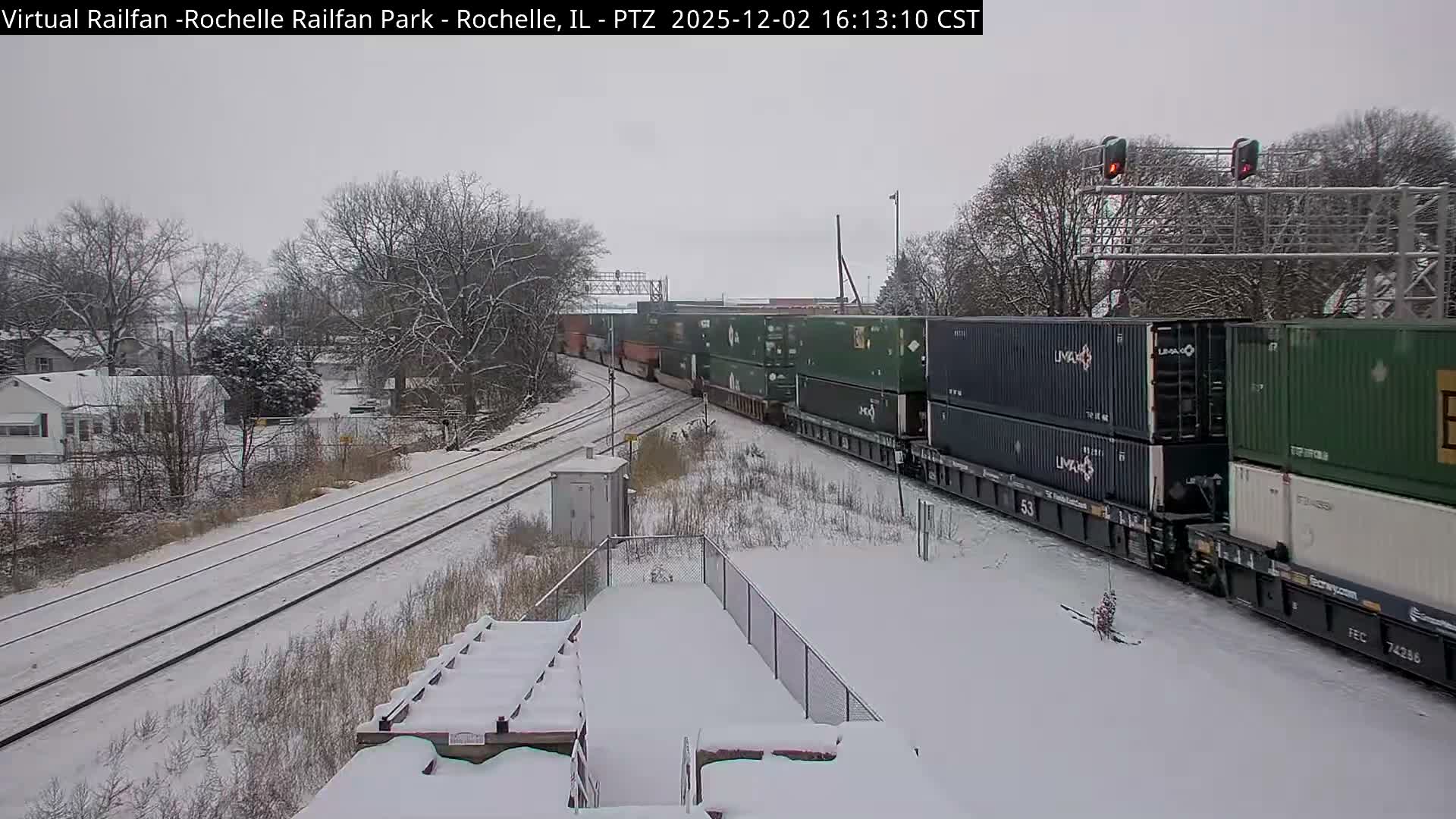 Rochelle Railfan Park Railroad Junction Live Cam - Rochelle, Ogle, Illinois, USA 