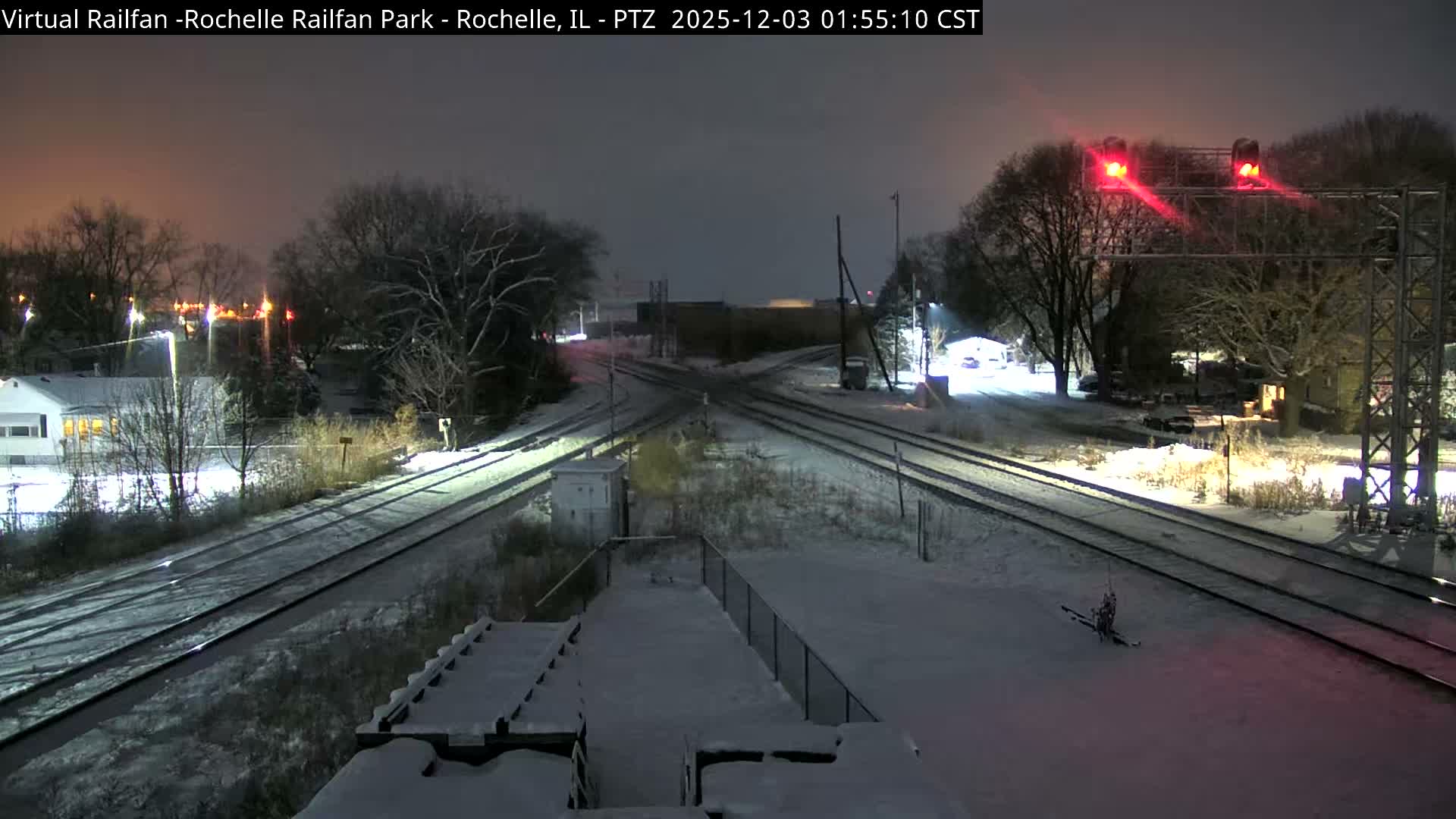 Rochelle Railfan Park Railroad Junction Live Cam - Rochelle, Ogle, Illinois, USA 
