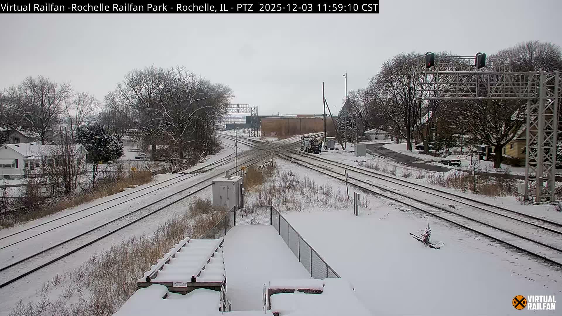 Rochelle Railfan Park Railroad Junction Live Cam - Rochelle, Ogle, Illinois, USA 