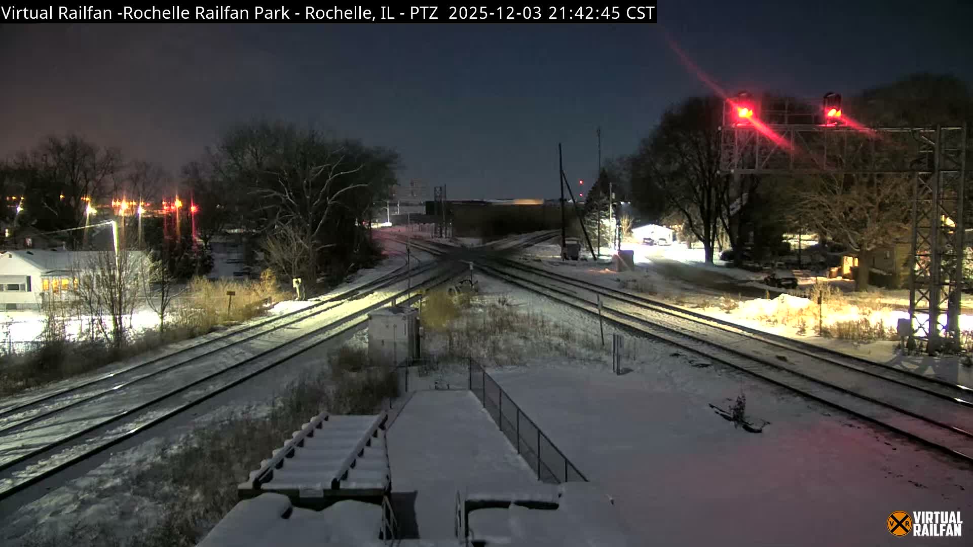Rochelle Railfan Park Railroad Junction Live Cam - Rochelle, Ogle, Illinois, USA 