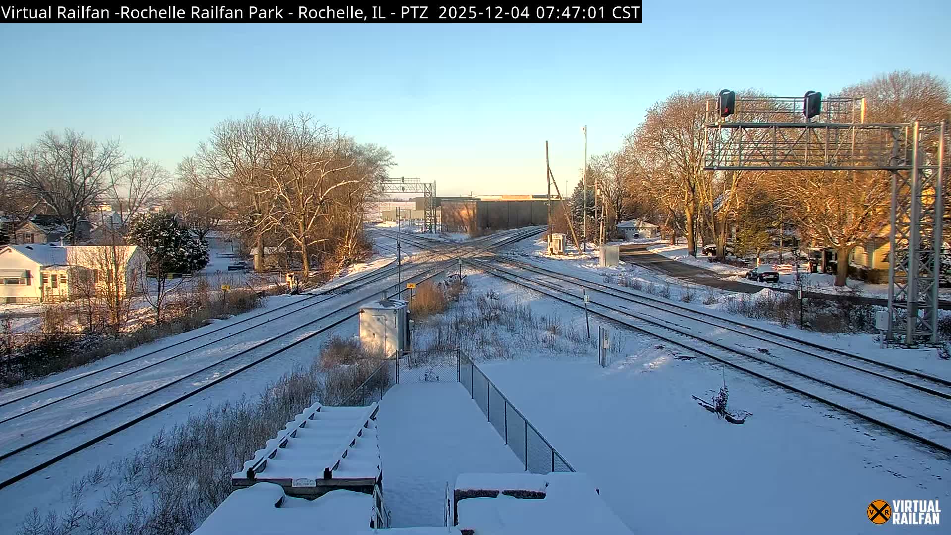 Rochelle Railfan Park Railroad Junction Live Cam - Rochelle, Ogle, Illinois, USA 