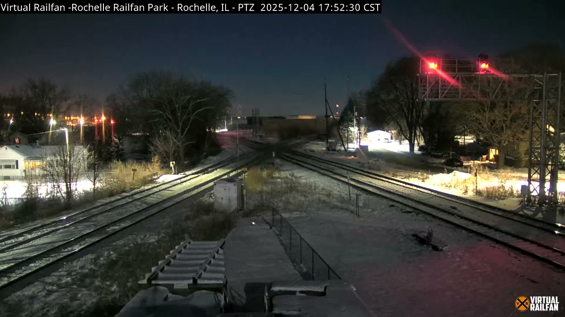 Rochelle Railfan Park Railroad Junction Live Cam - Rochelle, Ogle, Illinois, USA 