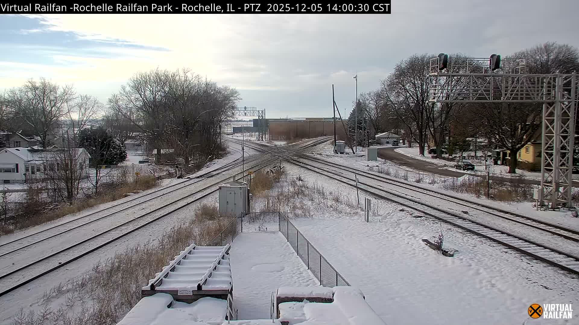 Rochelle Railfan Park Railroad Junction Live Cam - Rochelle, Ogle, Illinois, USA 