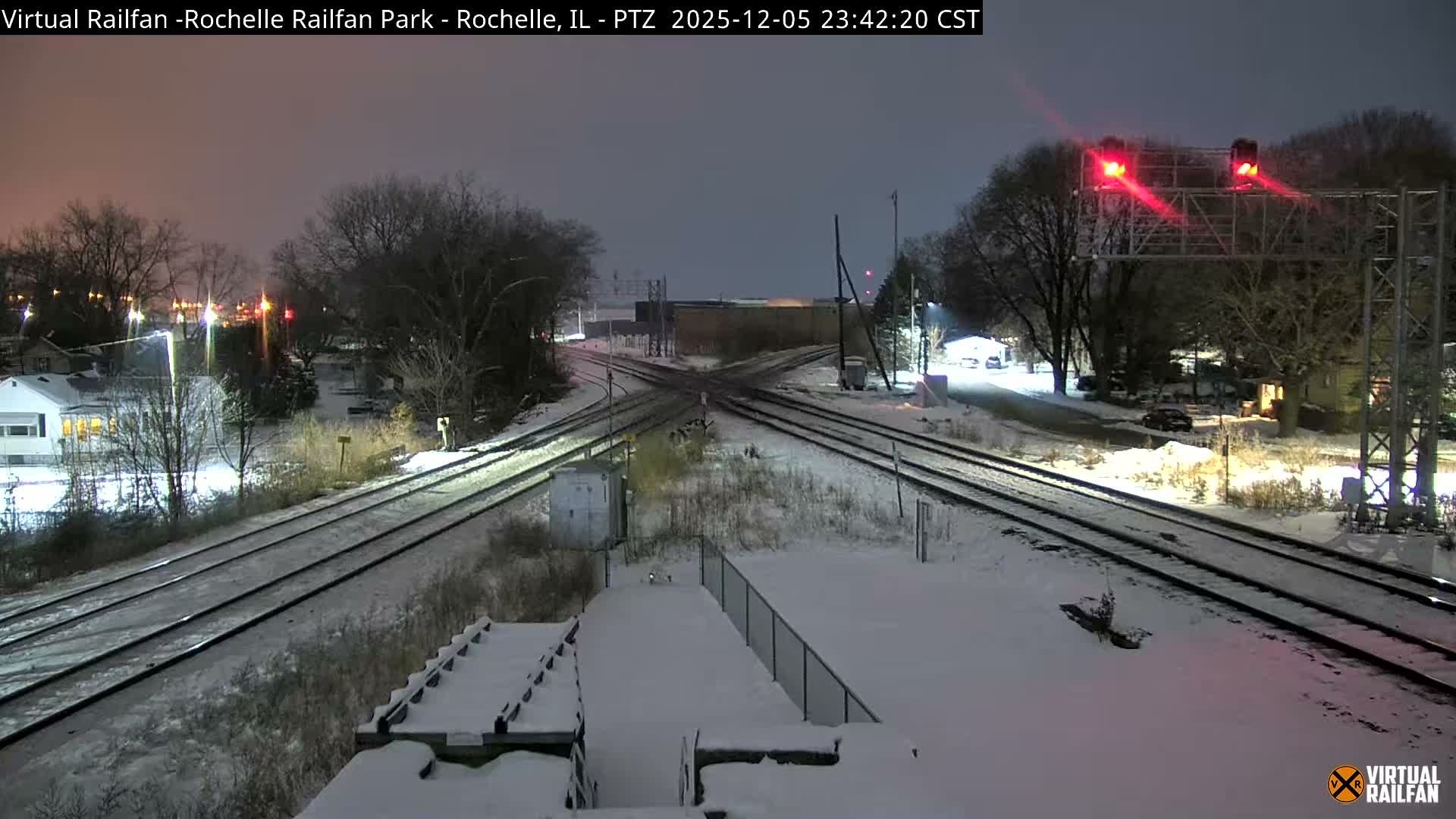 Rochelle Railfan Park Railroad Junction Live Cam - Rochelle, Ogle, Illinois, USA 