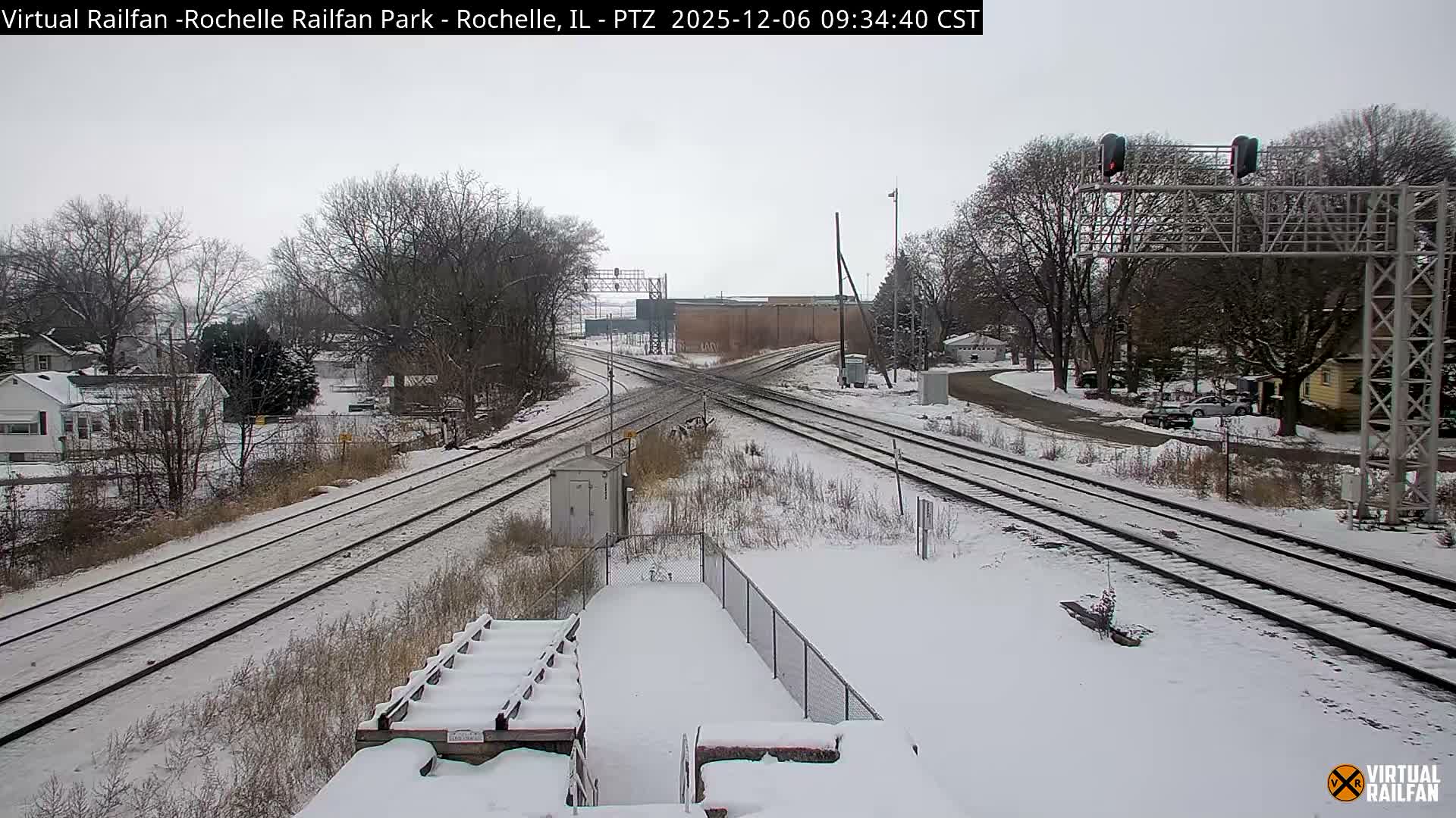 Rochelle Railfan Park Railroad Junction Live Cam - Rochelle, Ogle, Illinois, USA 