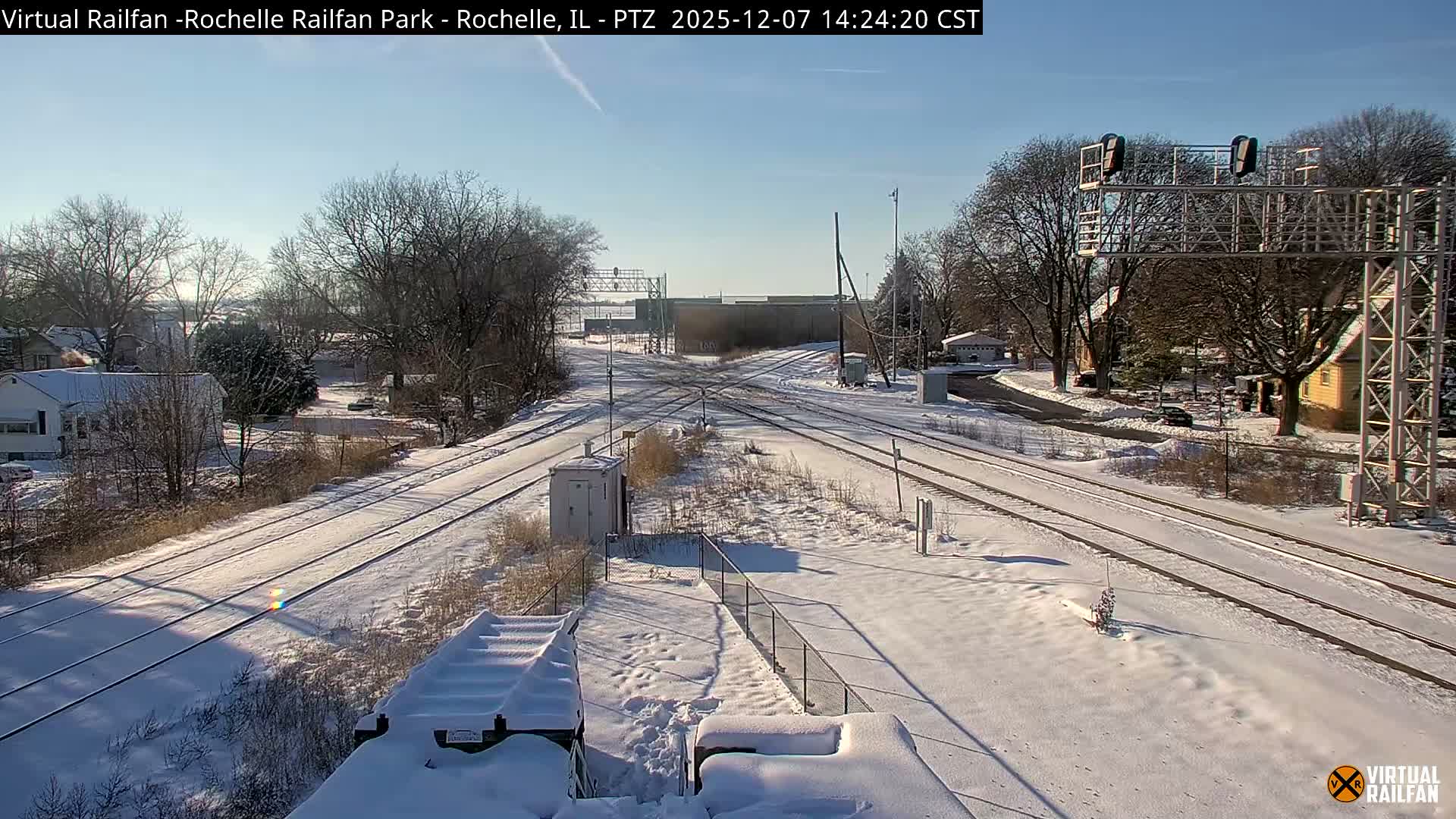 Rochelle Railfan Park Railroad Junction Live Cam - Rochelle, Ogle, Illinois, USA 