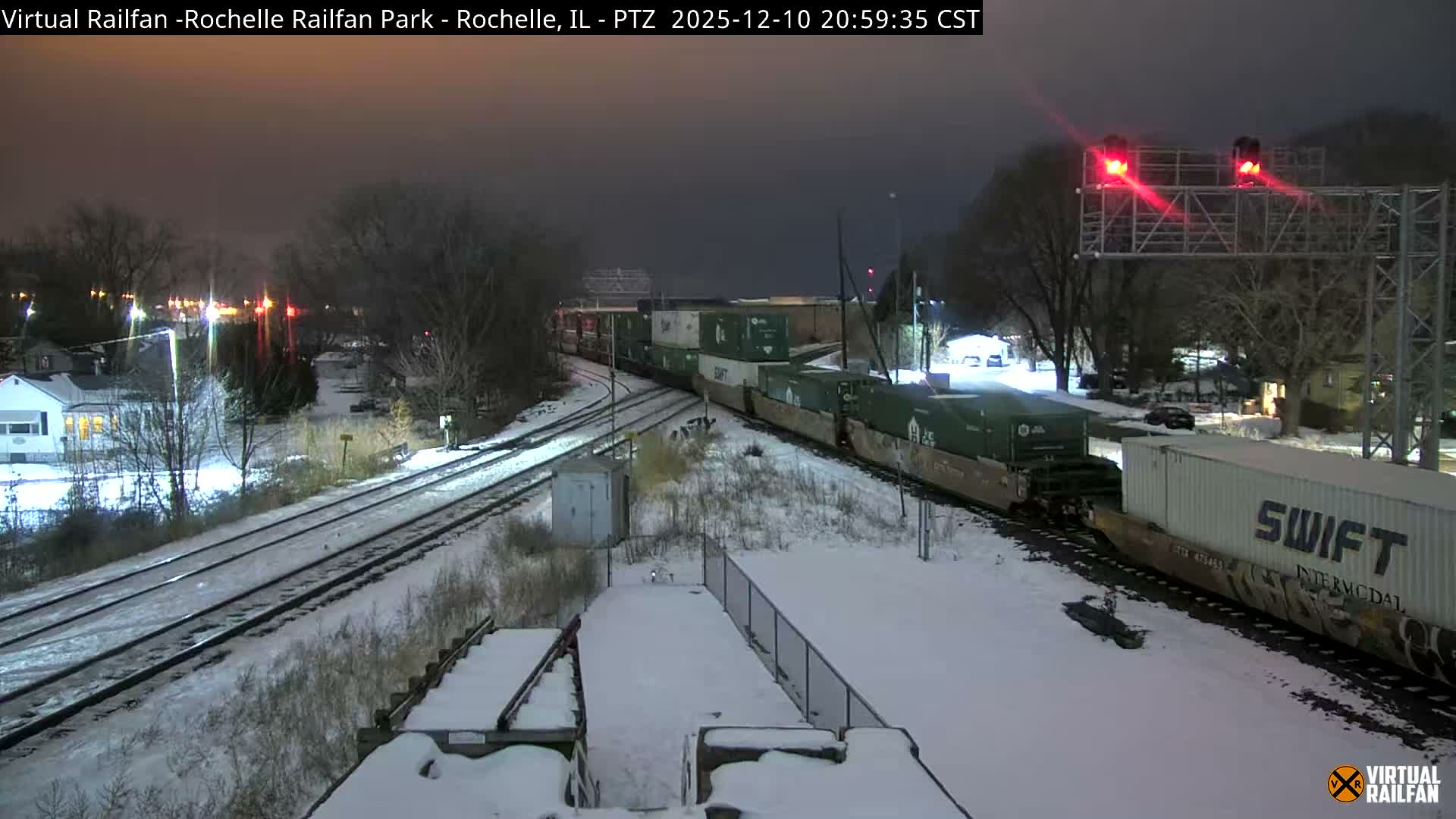 Rochelle Railfan Park Railroad Junction Live Cam - Rochelle, Ogle, Illinois, USA 