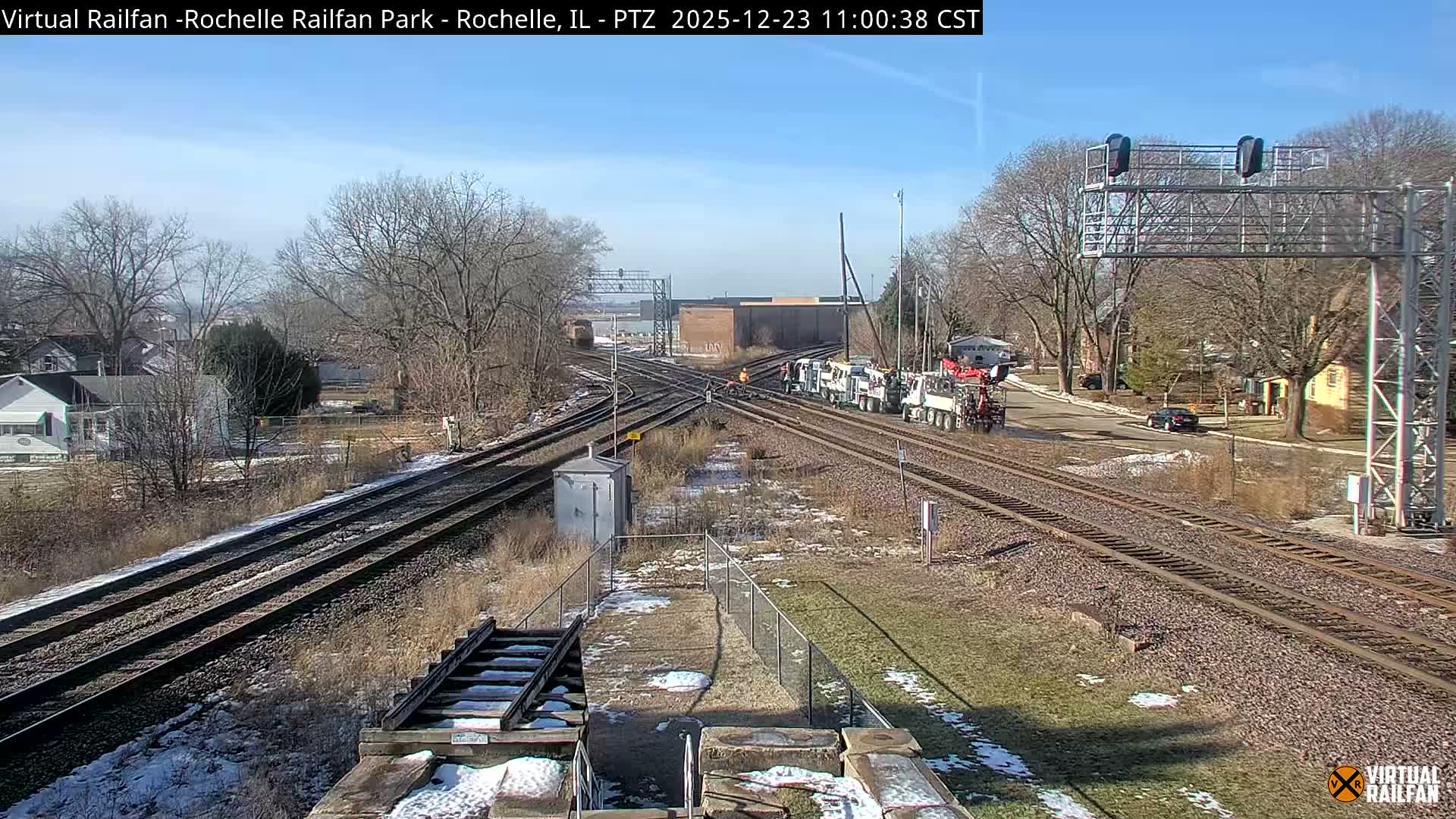Rochelle Railfan Park Railroad Junction Live Cam - Rochelle, Ogle, Illinois, USA 