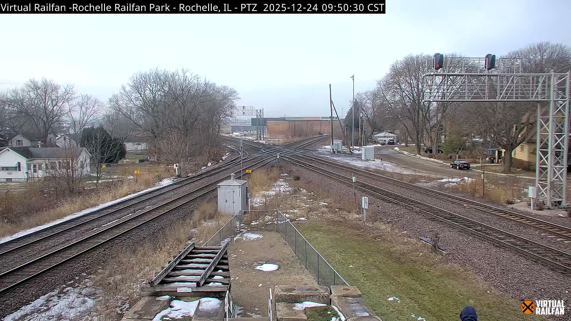 Rochelle Railfan Park Railroad Junction Live Cam - Rochelle, Ogle, Illinois, USA 