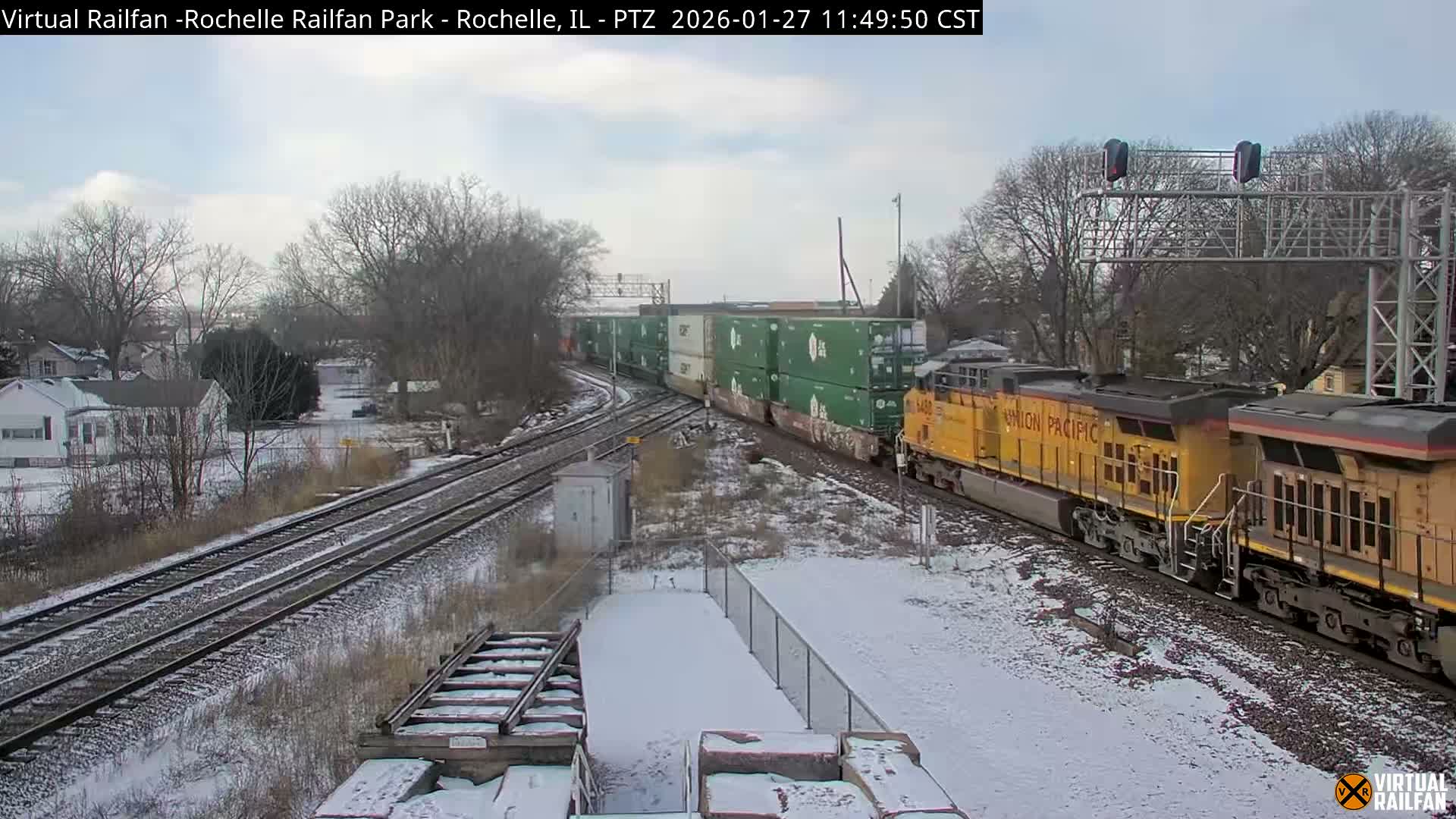 Rochelle Railfan Park Railroad Junction Live Cam - Rochelle, Ogle, Illinois, USA 