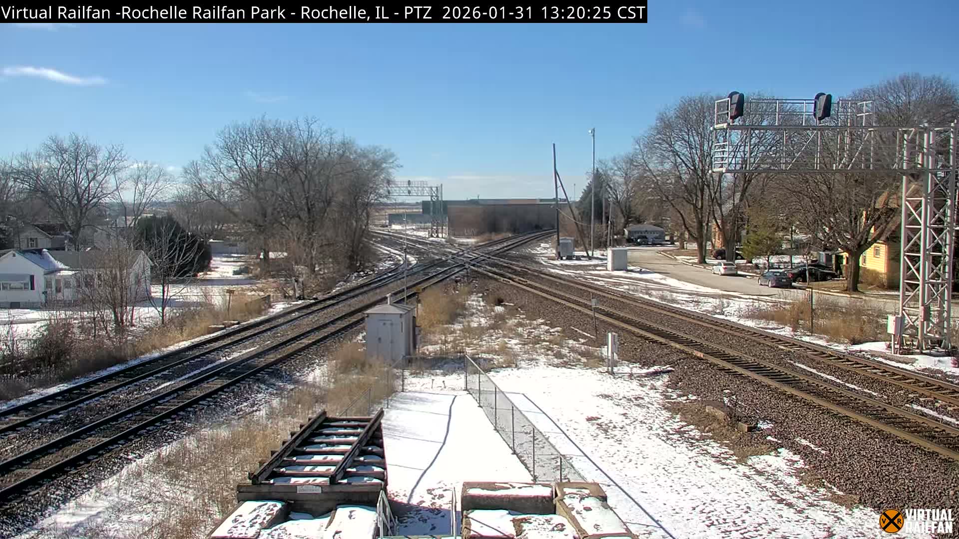 Rochelle Railfan Park Railroad Junction Live Cam - Rochelle, Ogle, Illinois, USA 