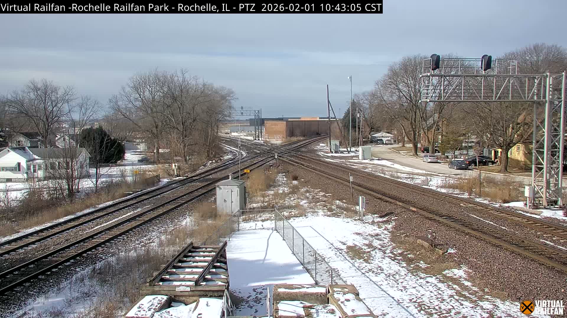 Rochelle Railfan Park Railroad Junction Live Cam - Rochelle, Ogle, Illinois, USA 