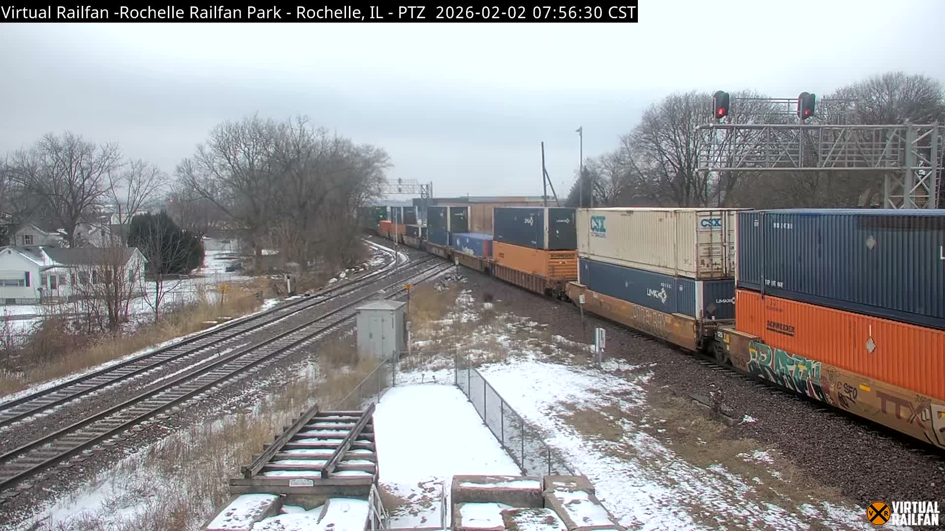 Rochelle Railfan Park Railroad Junction Live Cam - Rochelle, Ogle, Illinois, USA 
