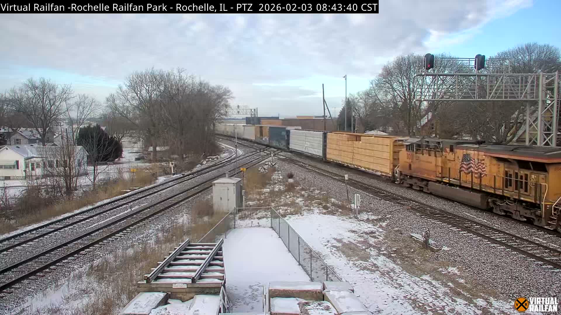 Rochelle Railfan Park Railroad Junction Live Cam - Rochelle, Ogle, Illinois, USA 