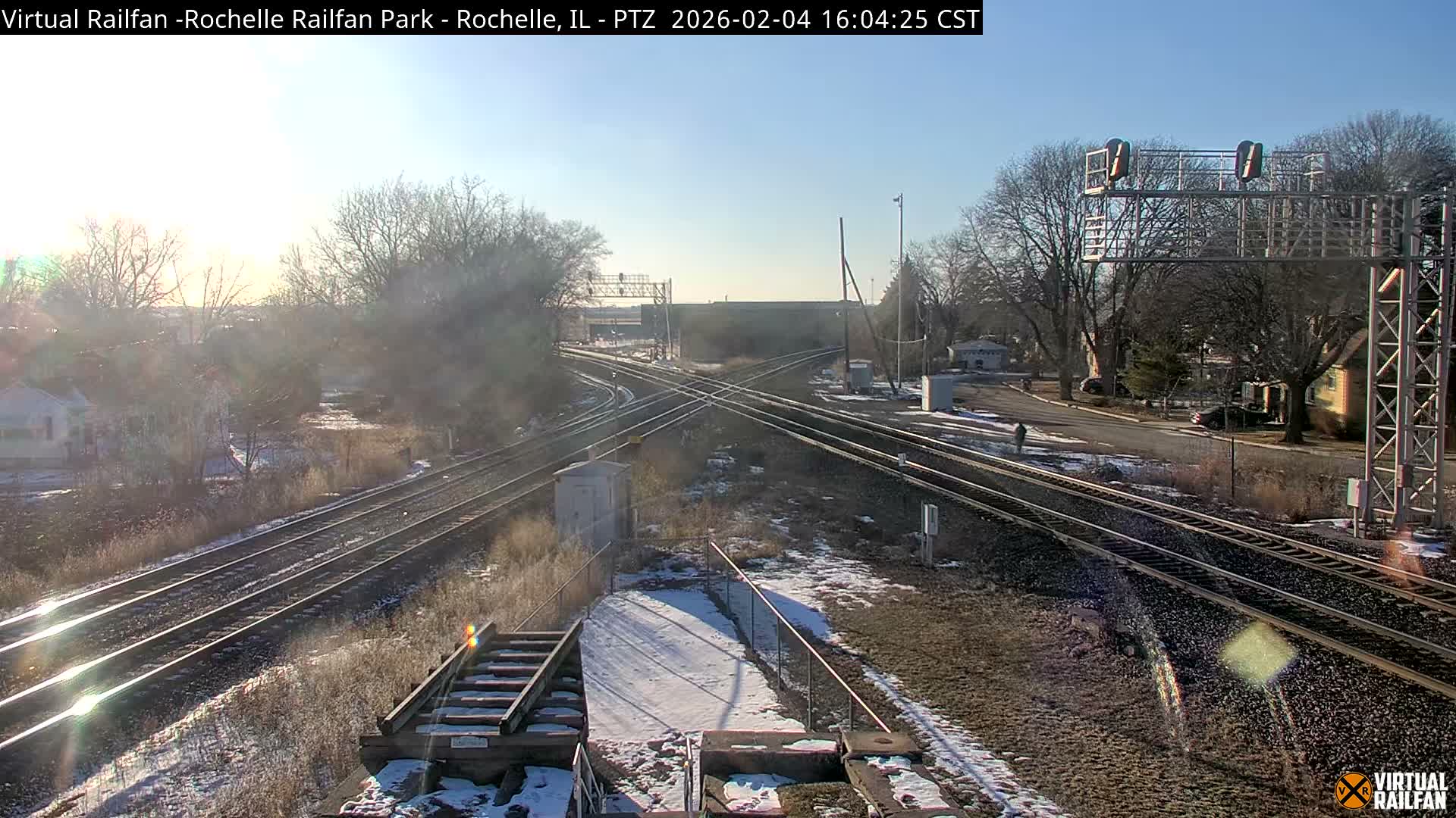 Rochelle Railfan Park Railroad Junction Live Cam - Rochelle, Ogle, Illinois, USA 