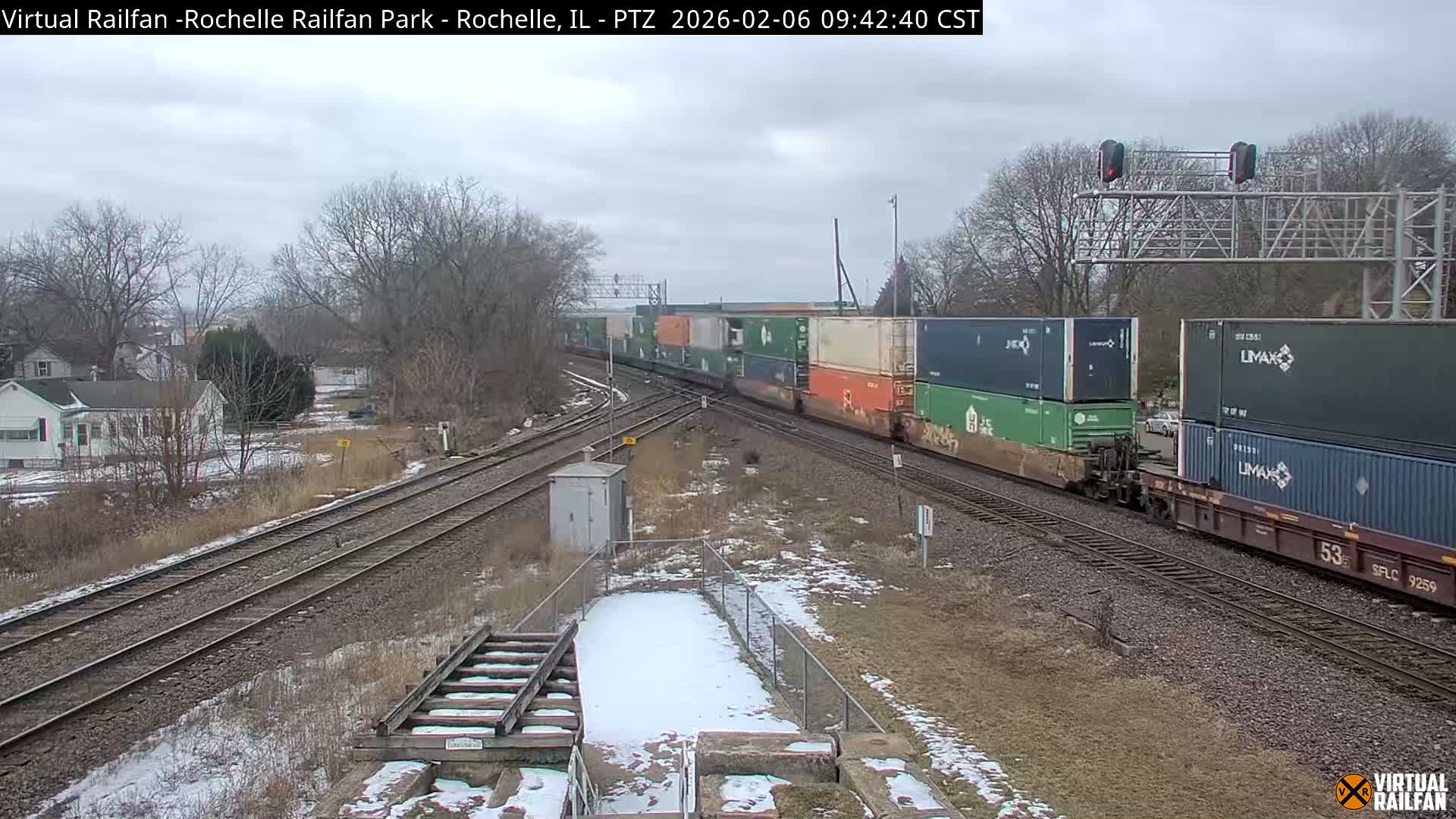 Rochelle Railfan Park Railroad Junction Live Cam - Rochelle, Ogle, Illinois, USA 