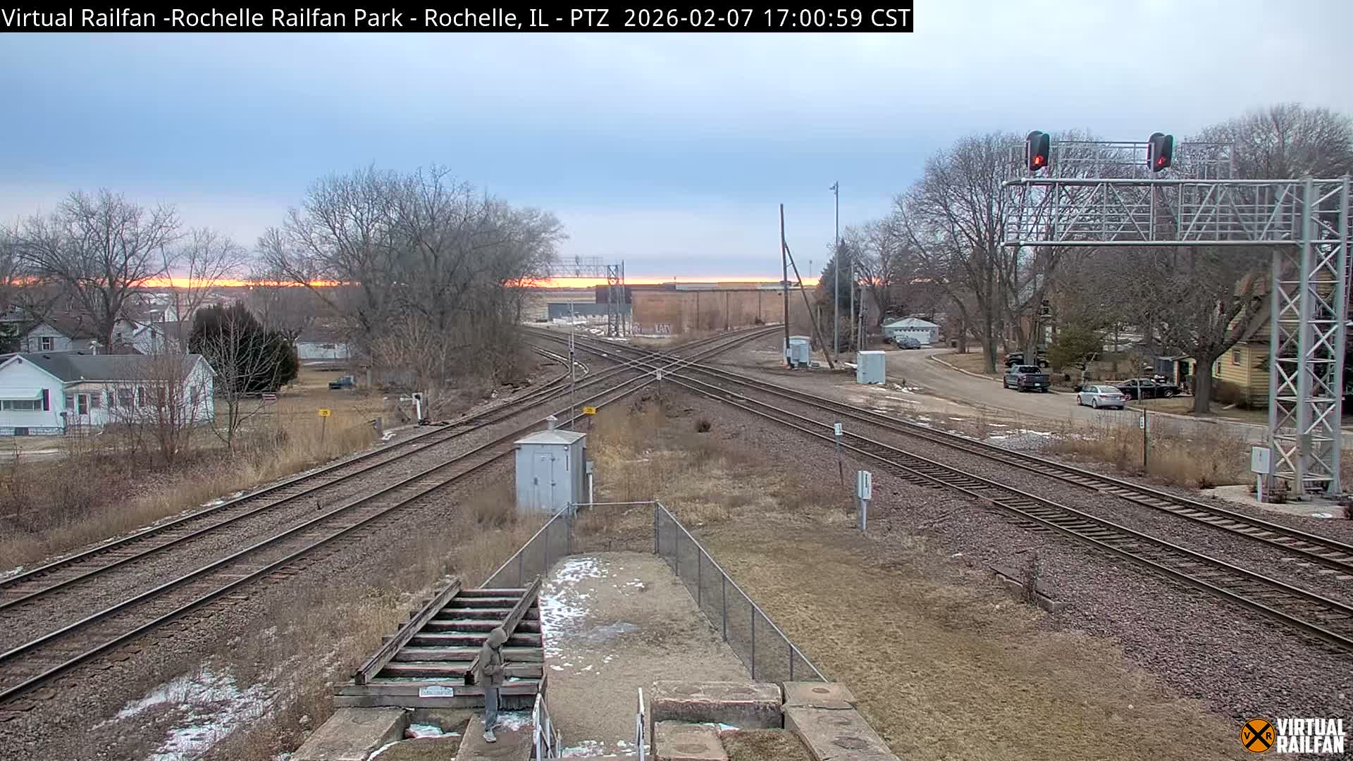 Rochelle Railfan Park Railroad Junction Live Cam - Rochelle, Ogle, Illinois, USA 