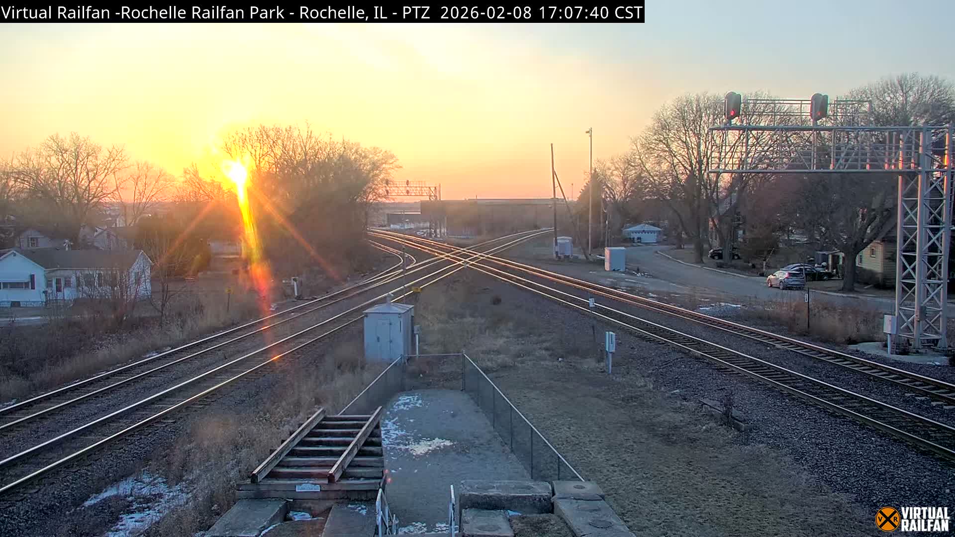 Rochelle Railfan Park Railroad Junction Live Cam - Rochelle, Ogle, Illinois, USA 