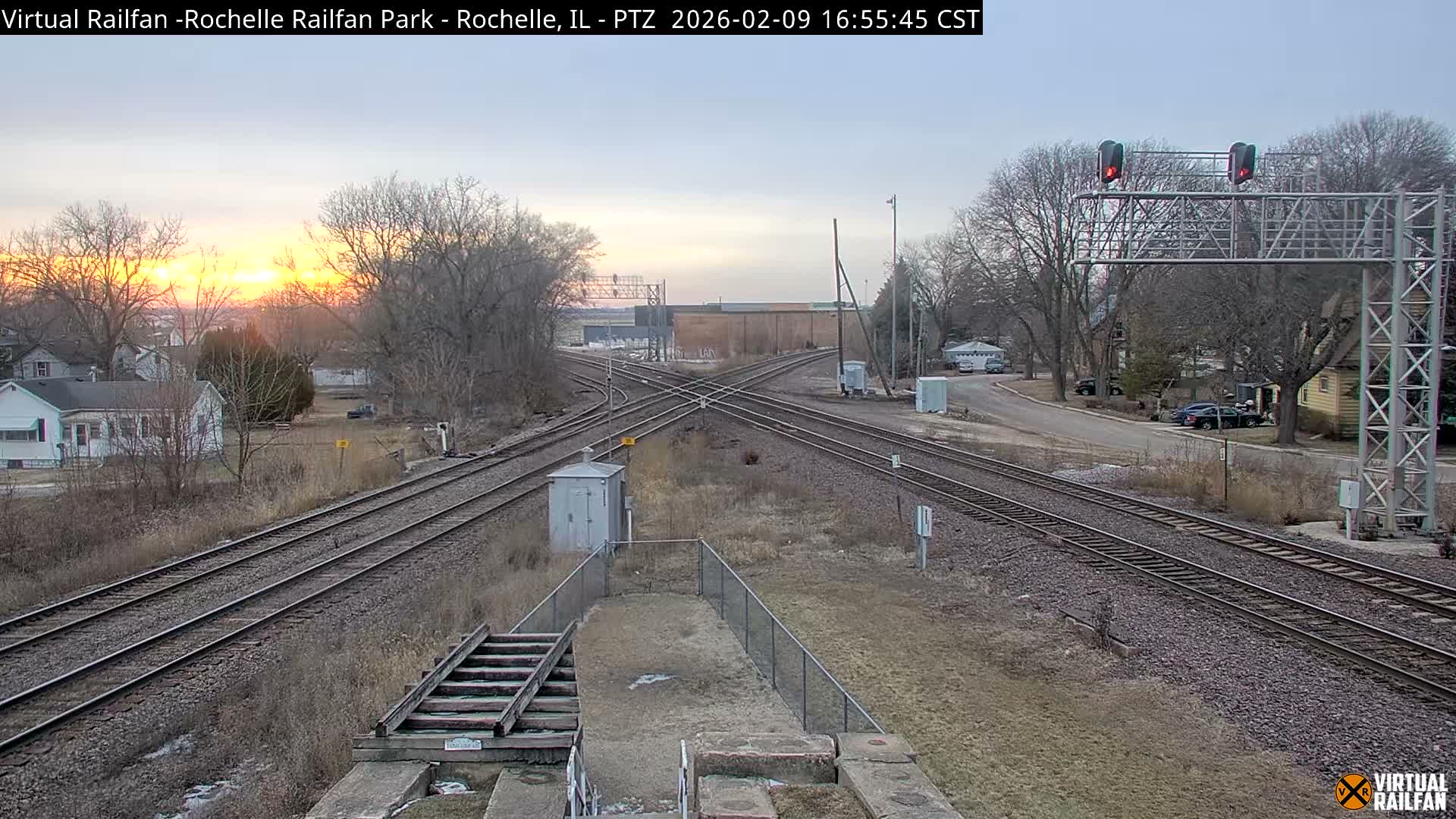 Rochelle Railfan Park Railroad Junction Live Cam - Rochelle, Ogle, Illinois, USA 