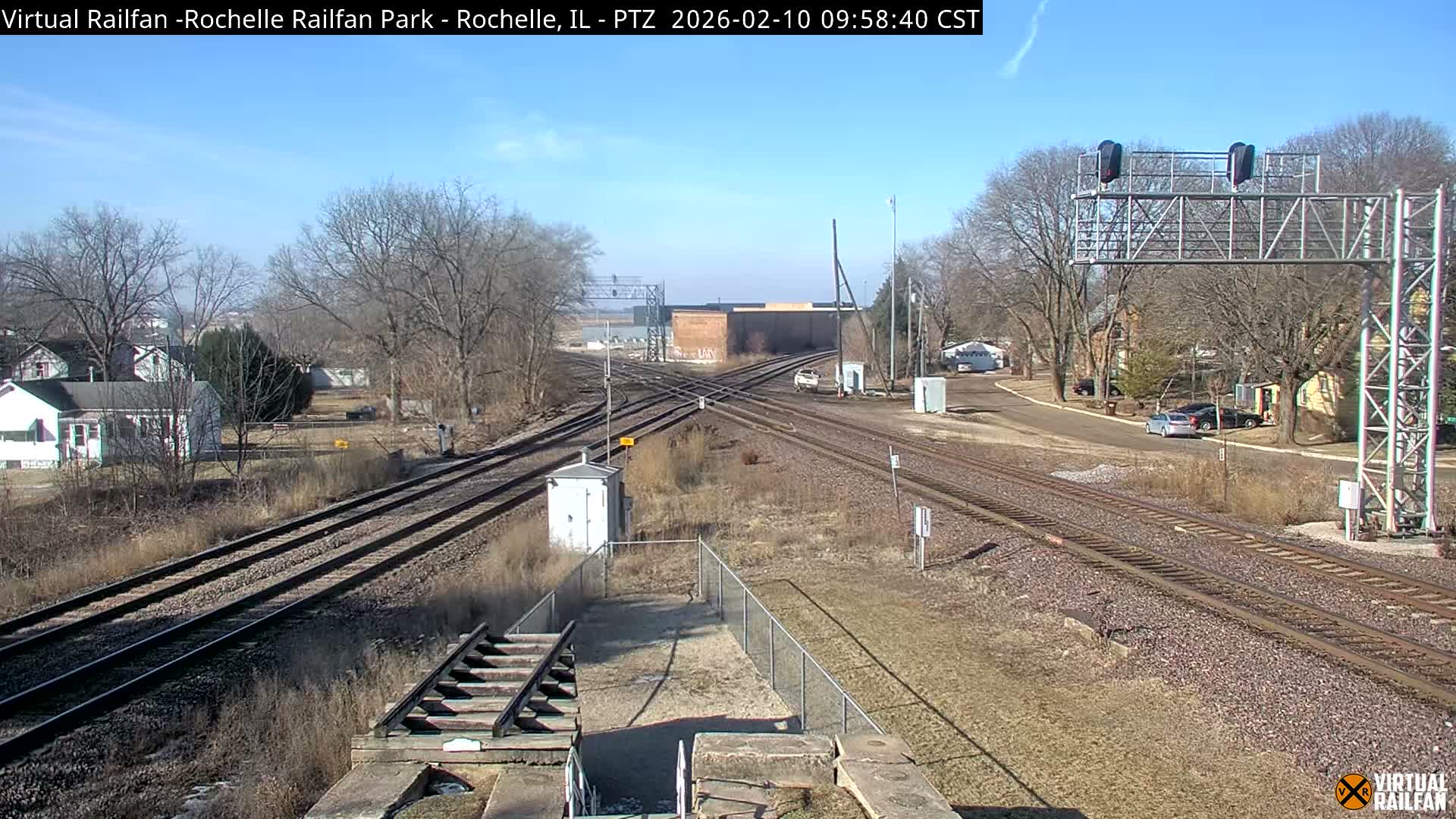 Rochelle Railfan Park Railroad Junction Live Cam - Rochelle, Ogle, Illinois, USA 