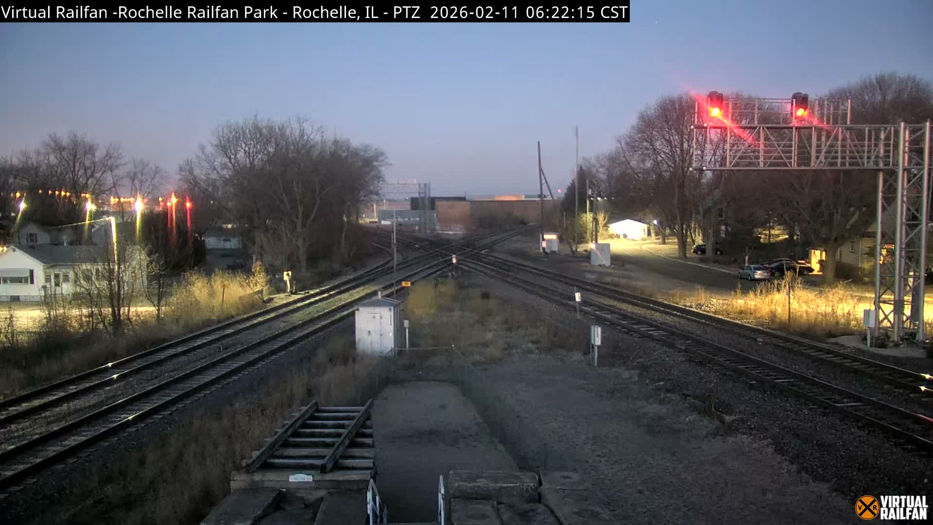 Rochelle Railfan Park Railroad Junction Live Cam - Rochelle, Ogle, Illinois, USA 